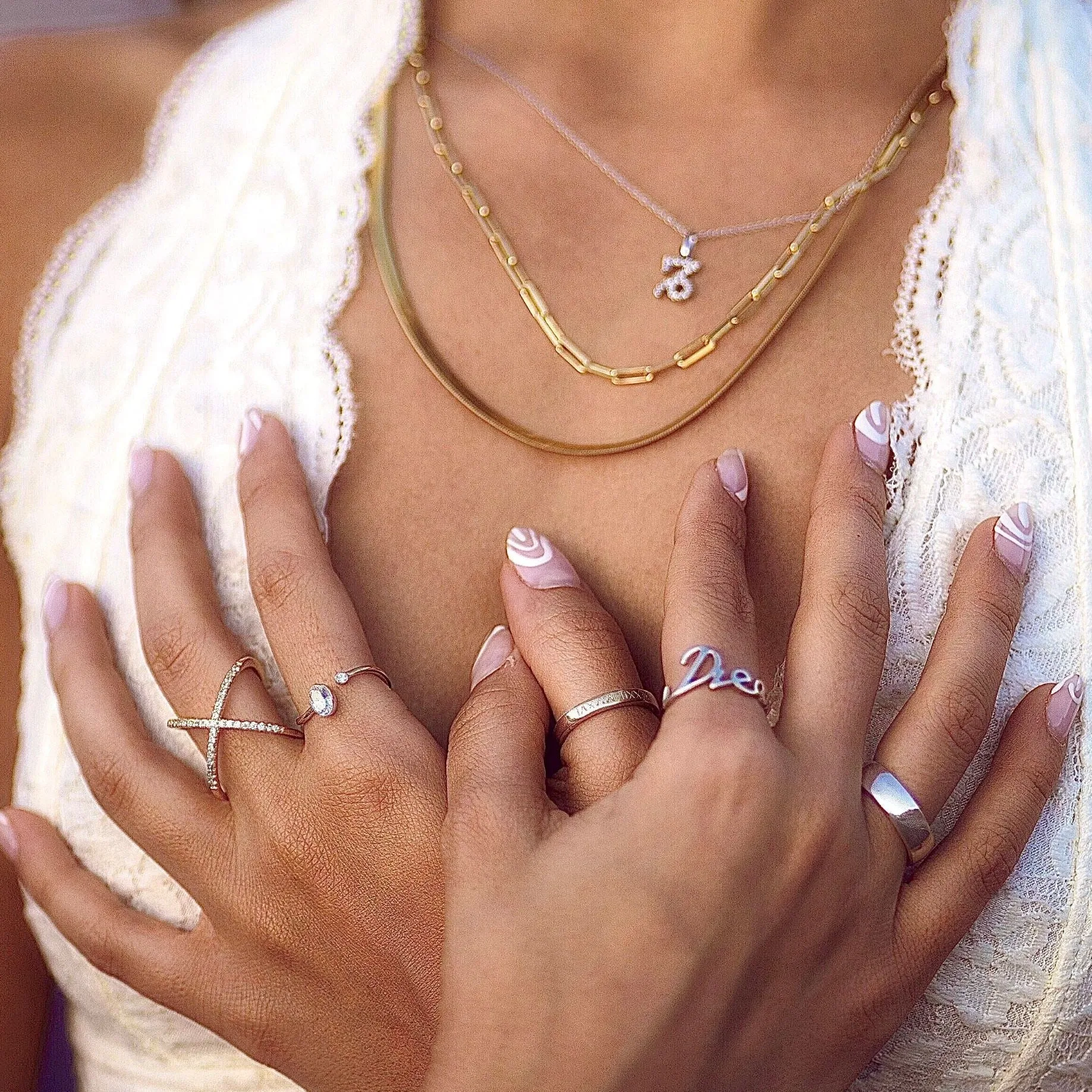 Sterling Silver Herringbone Chain Necklace sold by Capsul Jewelry product image thumbnail 3
