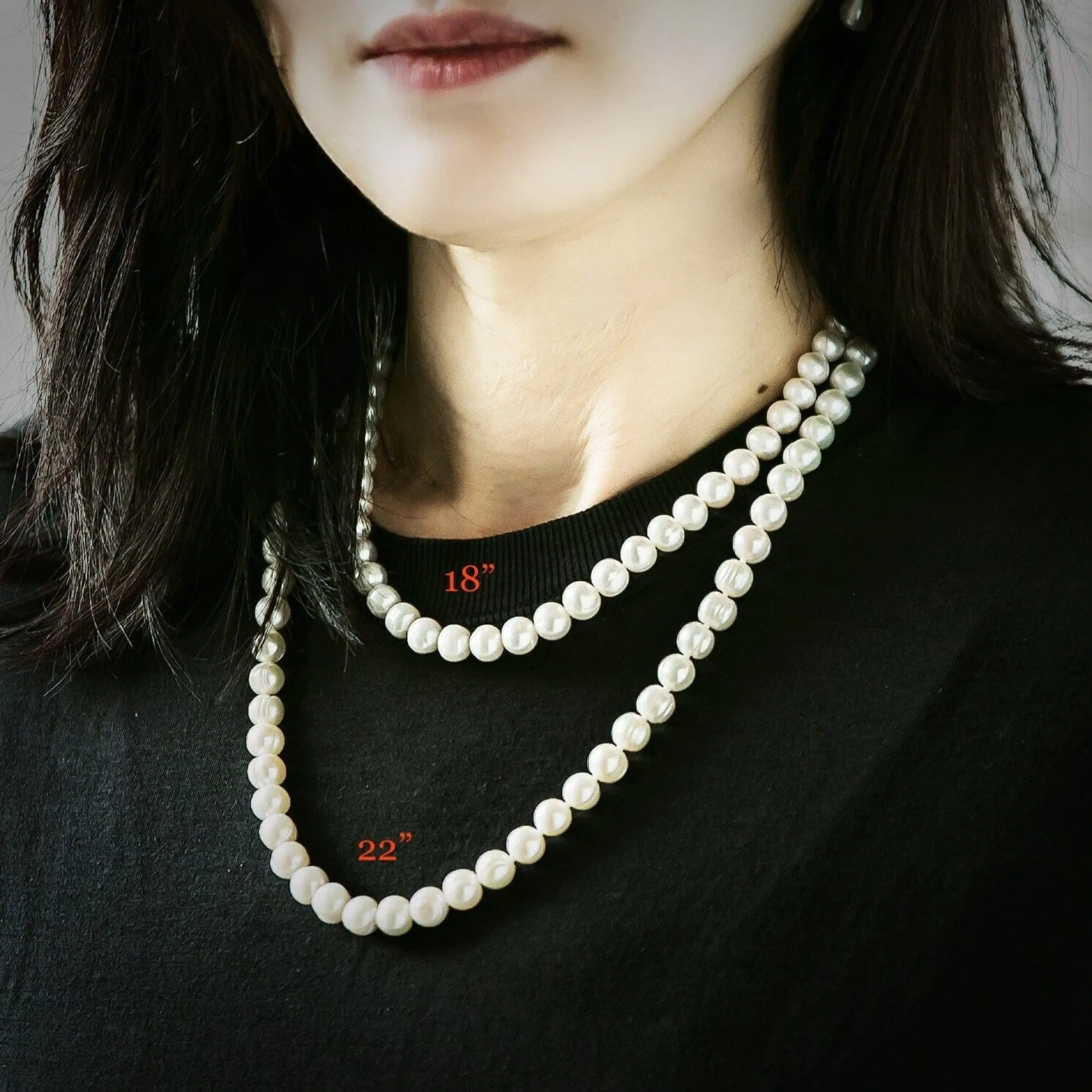 8 mm Sterling Silver Freshwater Pearl Necklace sold by Capsul Jewelry product image thumbnail 2