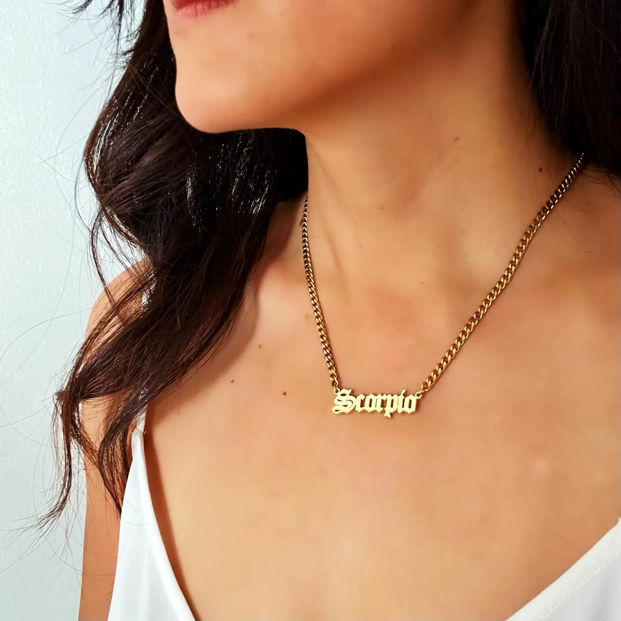 Personalized Cuban Chain Name Necklace - "The Miranda" sold by Capsul Jewelry product image thumbnail 2