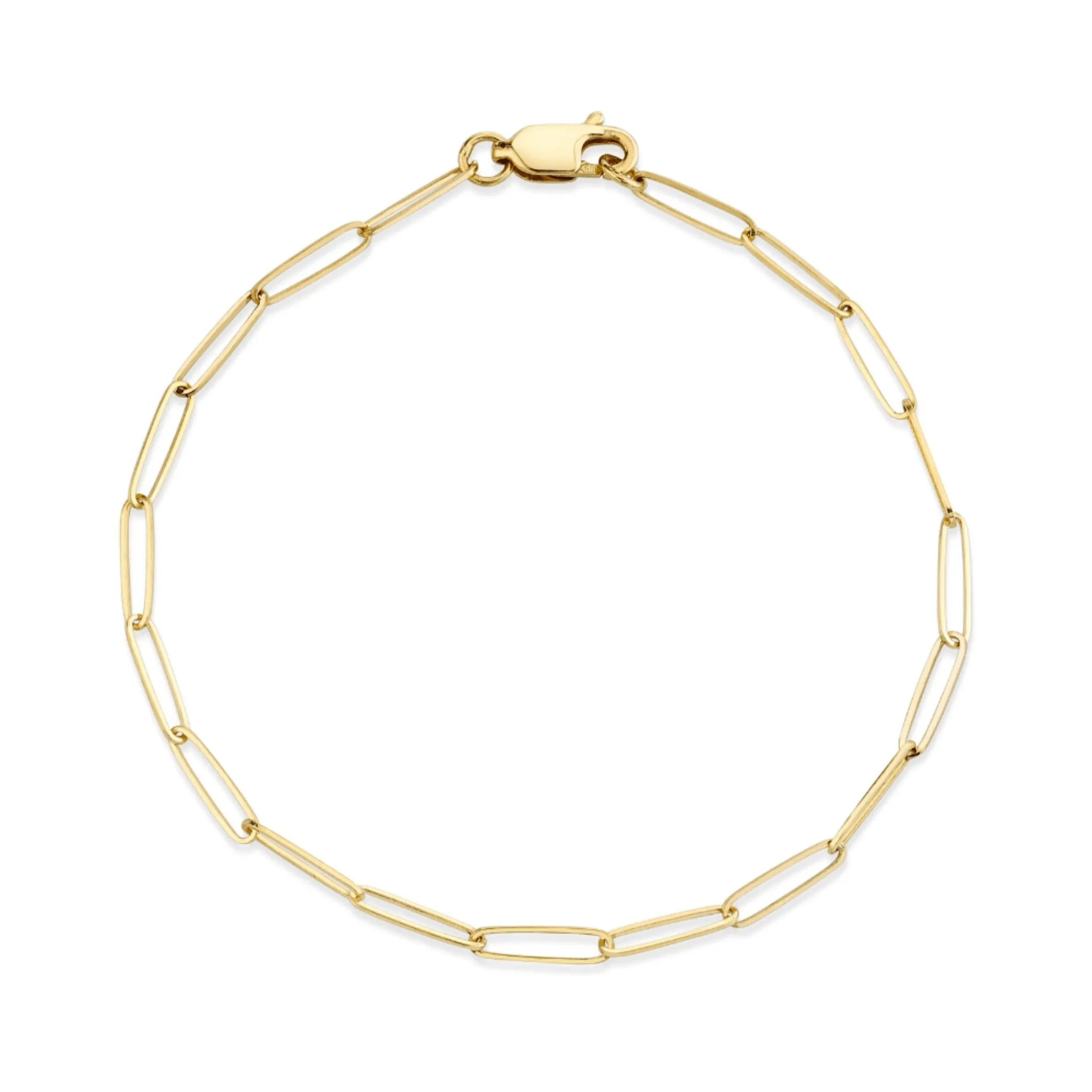 Sterling Silver Small Paperclip Chain Bracelet sold by Capsul Jewelry product image thumbnail 2