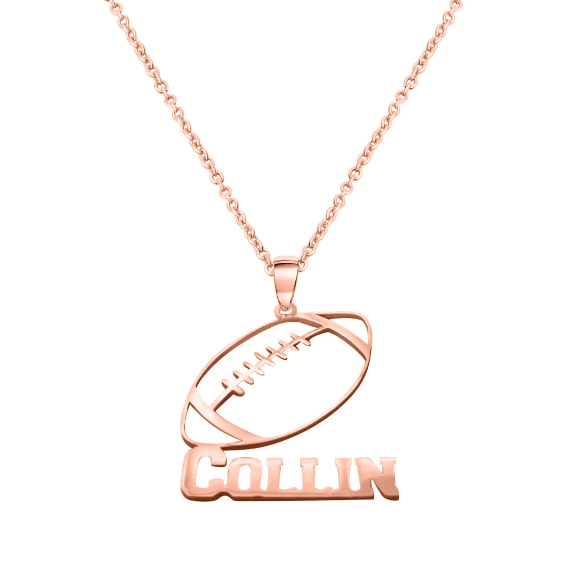 Custom Cutout Football Star Necklace sold by Capsul Jewelry product image thumbnail 4