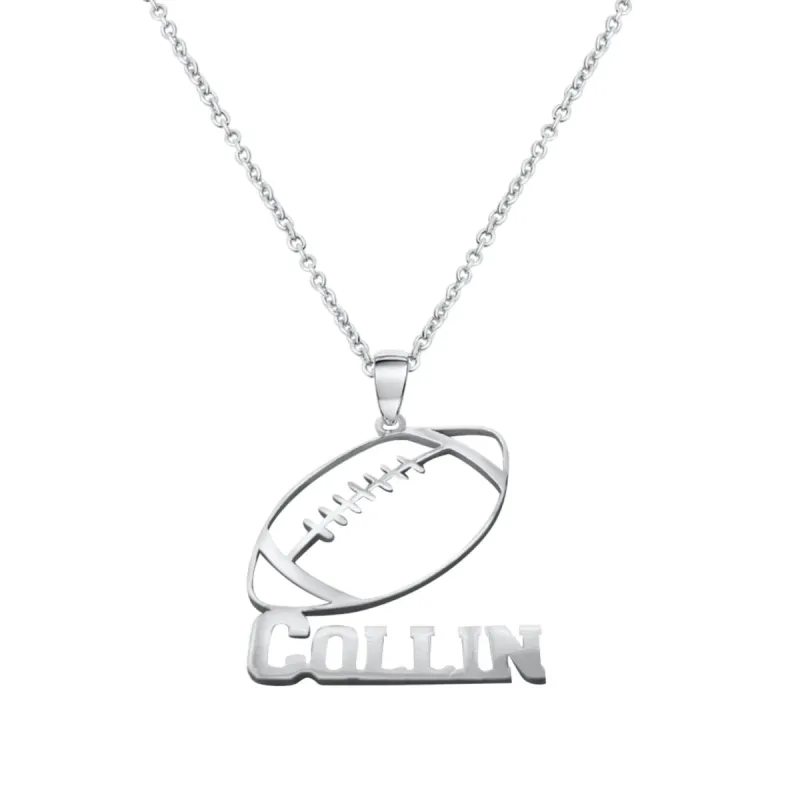 Custom Cutout Football Star Necklace sold by Capsul Jewelry