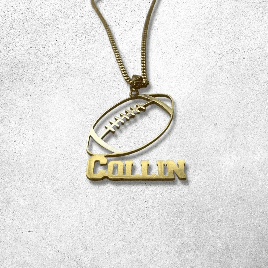 Custom Cutout Football Star Necklace sold by Capsul Jewelry product image thumbnail 5