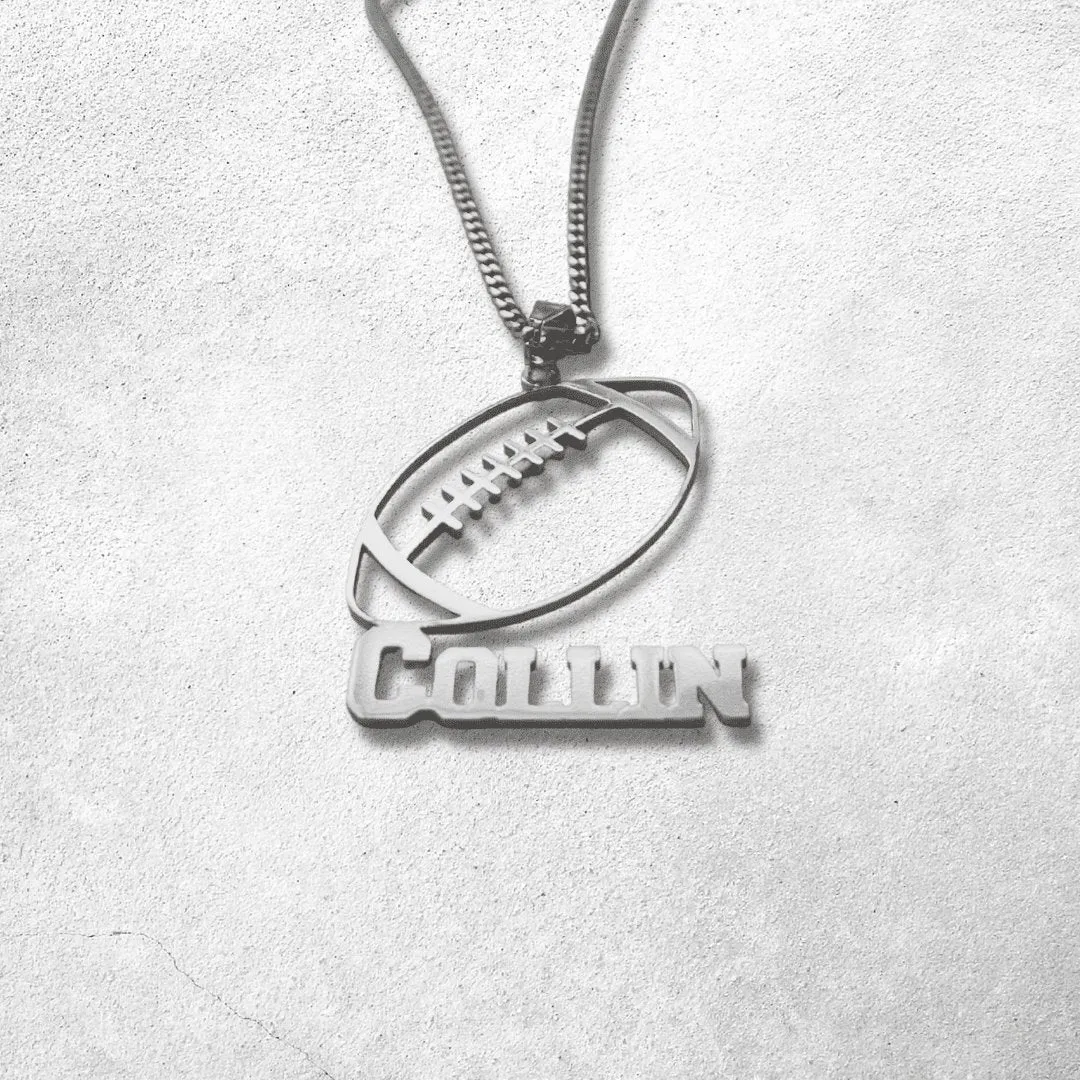 Custom Cutout Football Star Necklace sold by Capsul Jewelry product image thumbnail 2