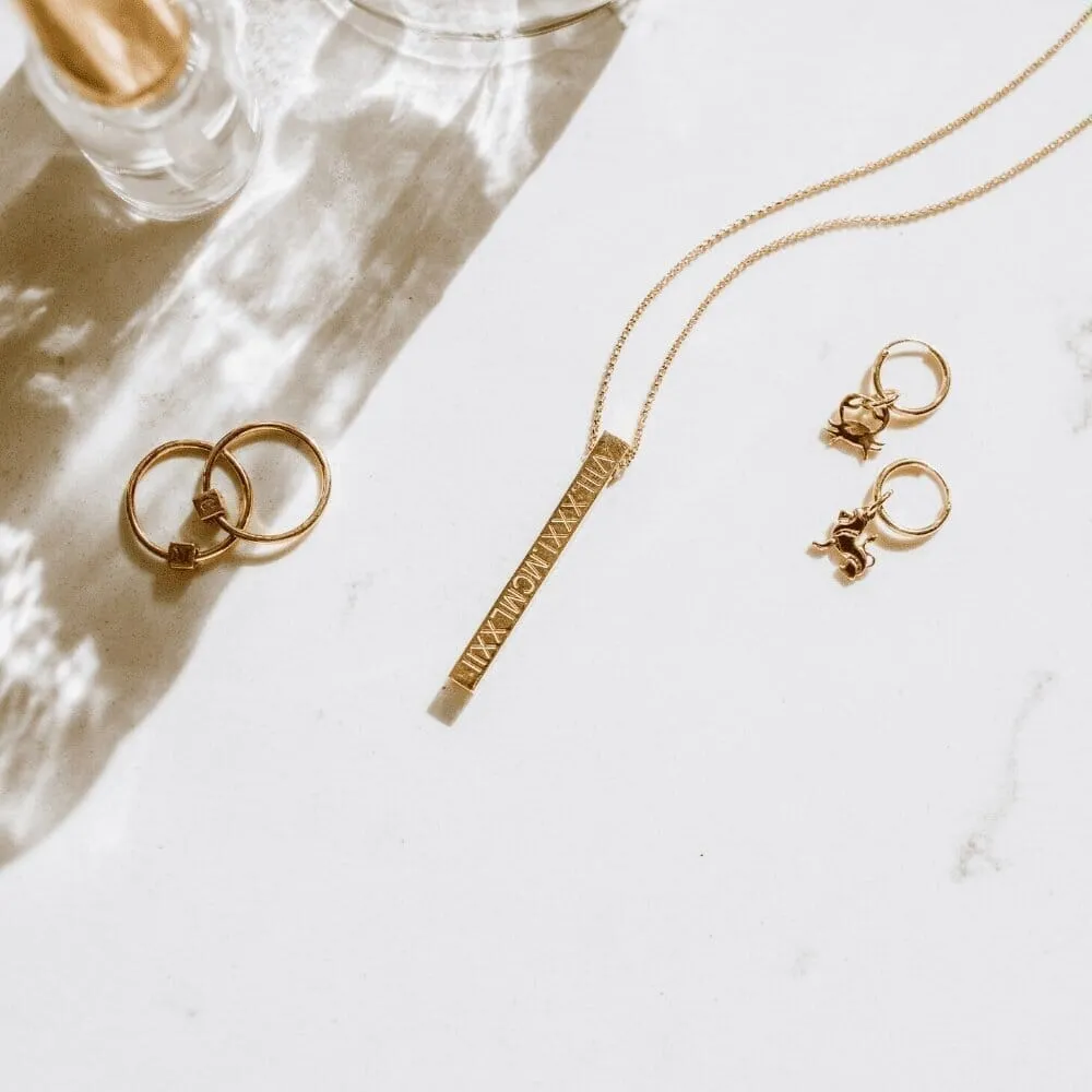 Custom Medium Column Necklace sold by Capsul Jewelry product image thumbnail 4