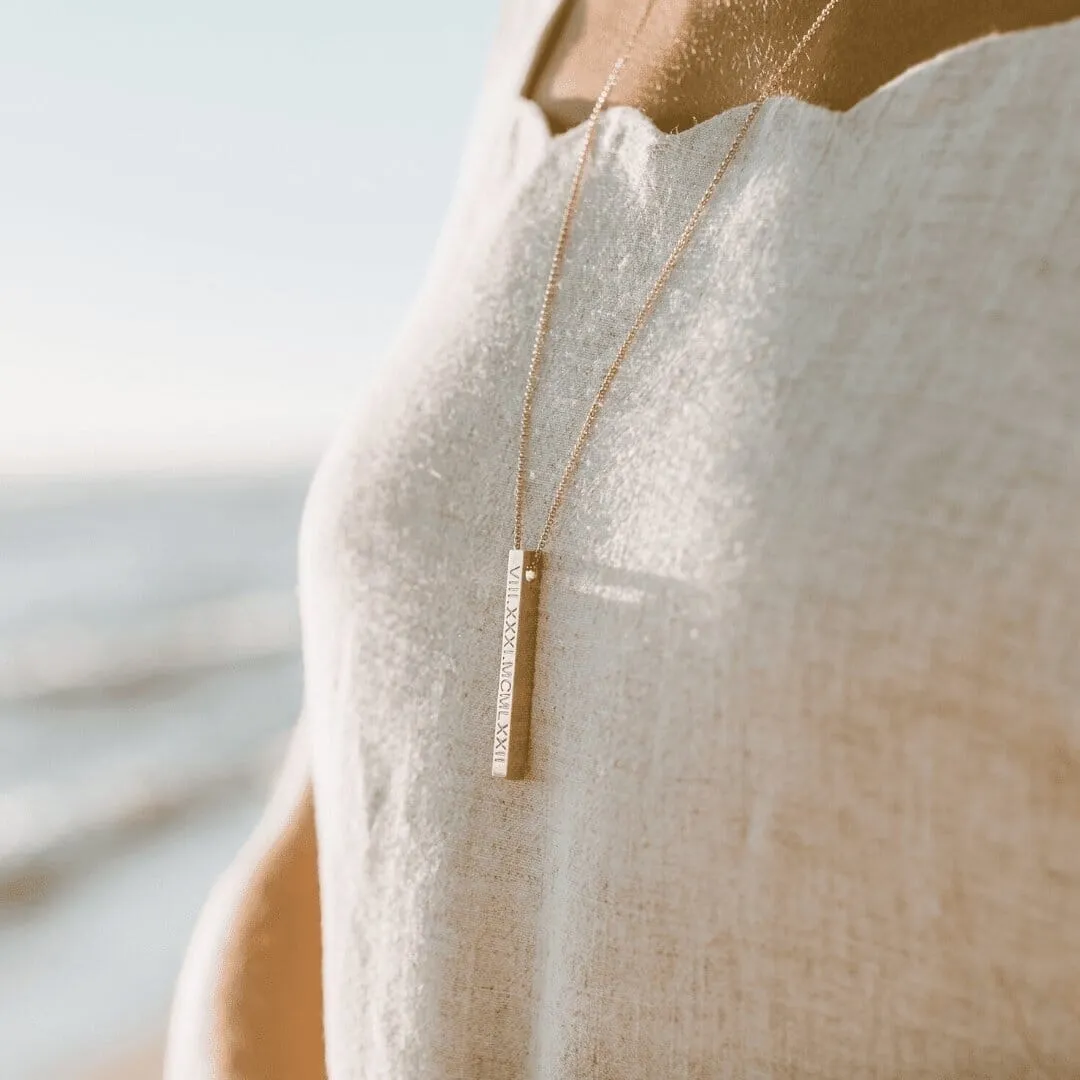 Custom Medium Column Necklace sold by Capsul Jewelry product image thumbnail 2