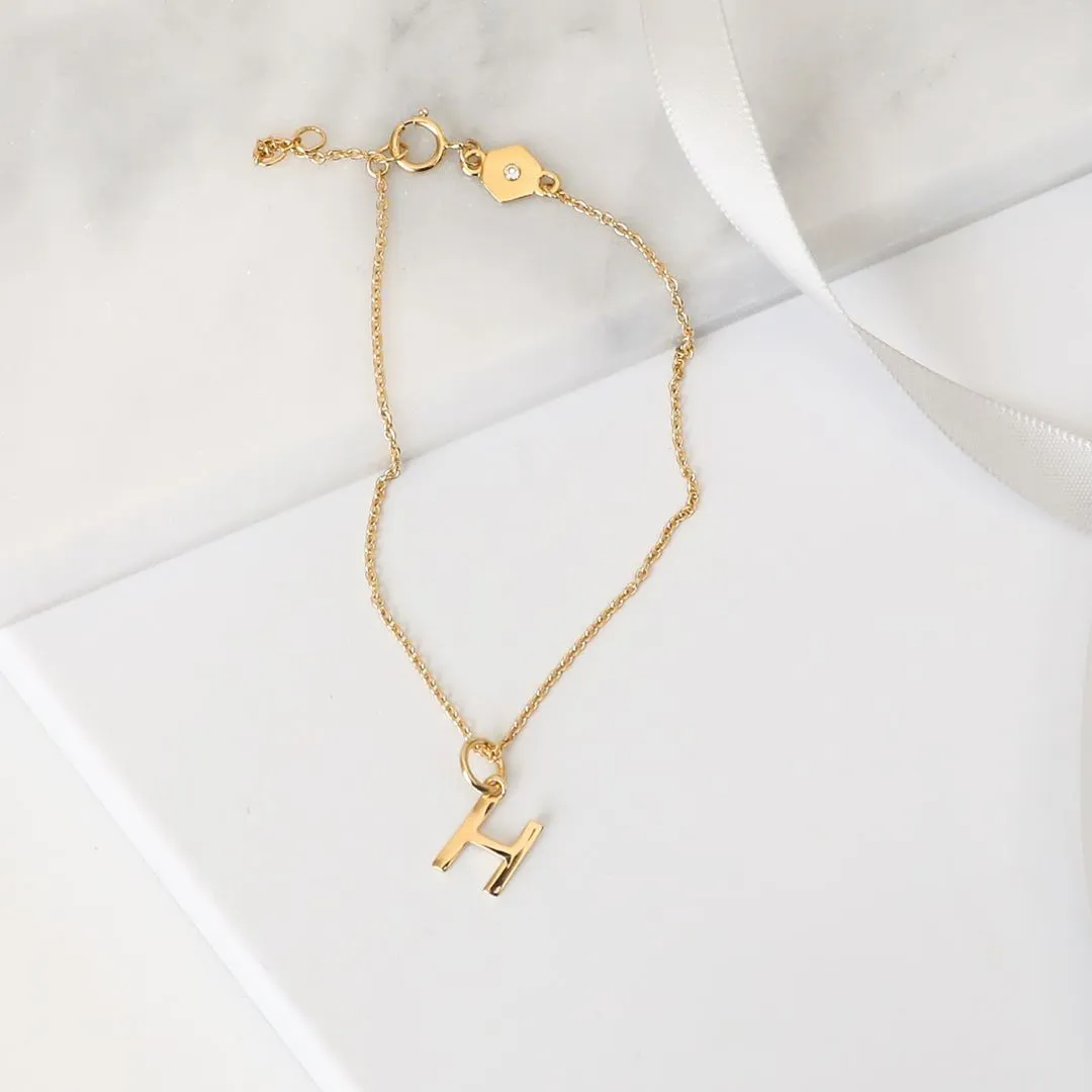 Sterling Silver Alphabet Initials Charms Bracelet sold by Capsul Jewelry product image thumbnail 4