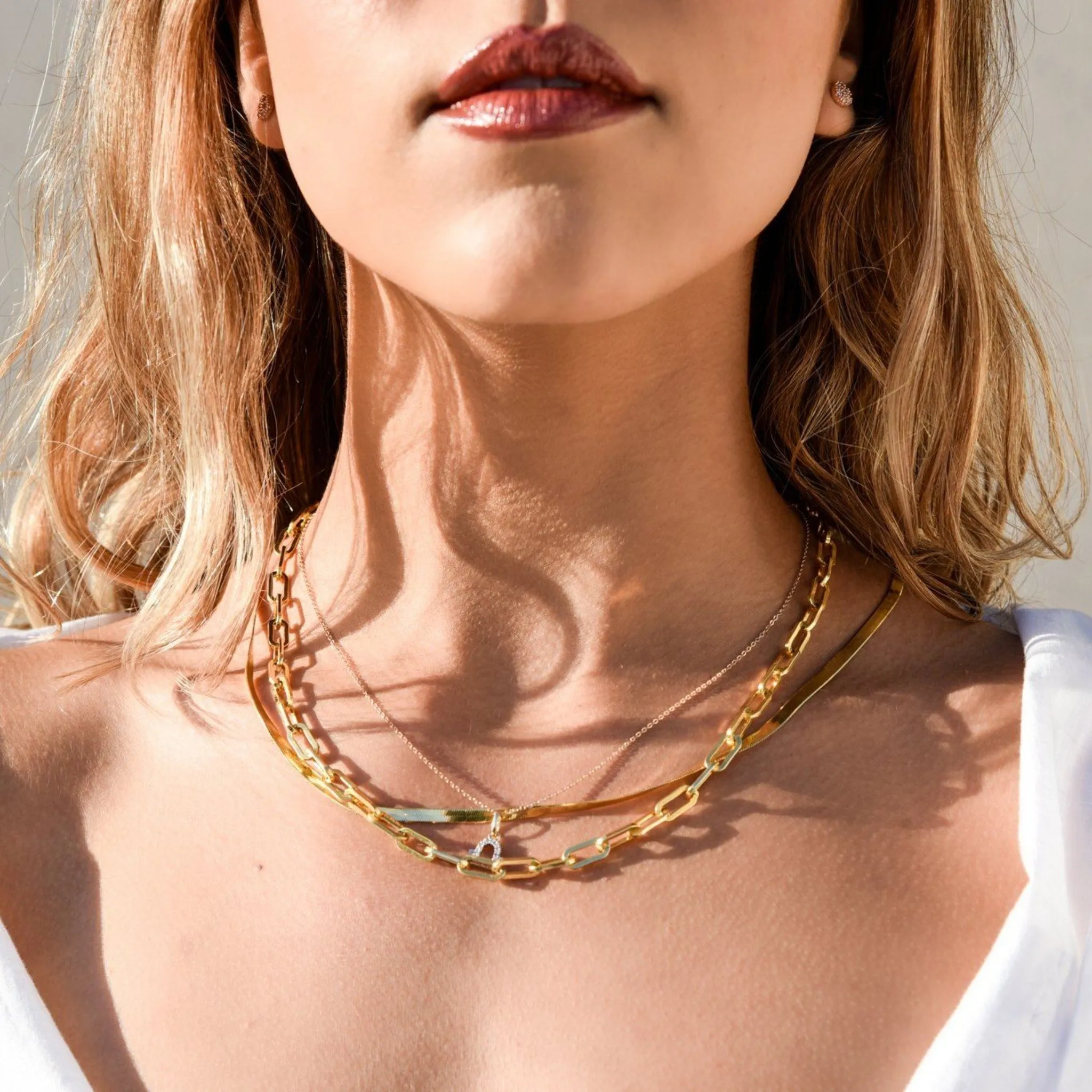 Large Paperclip Chain Necklace sold by Capsul Jewelry product image thumbnail 3