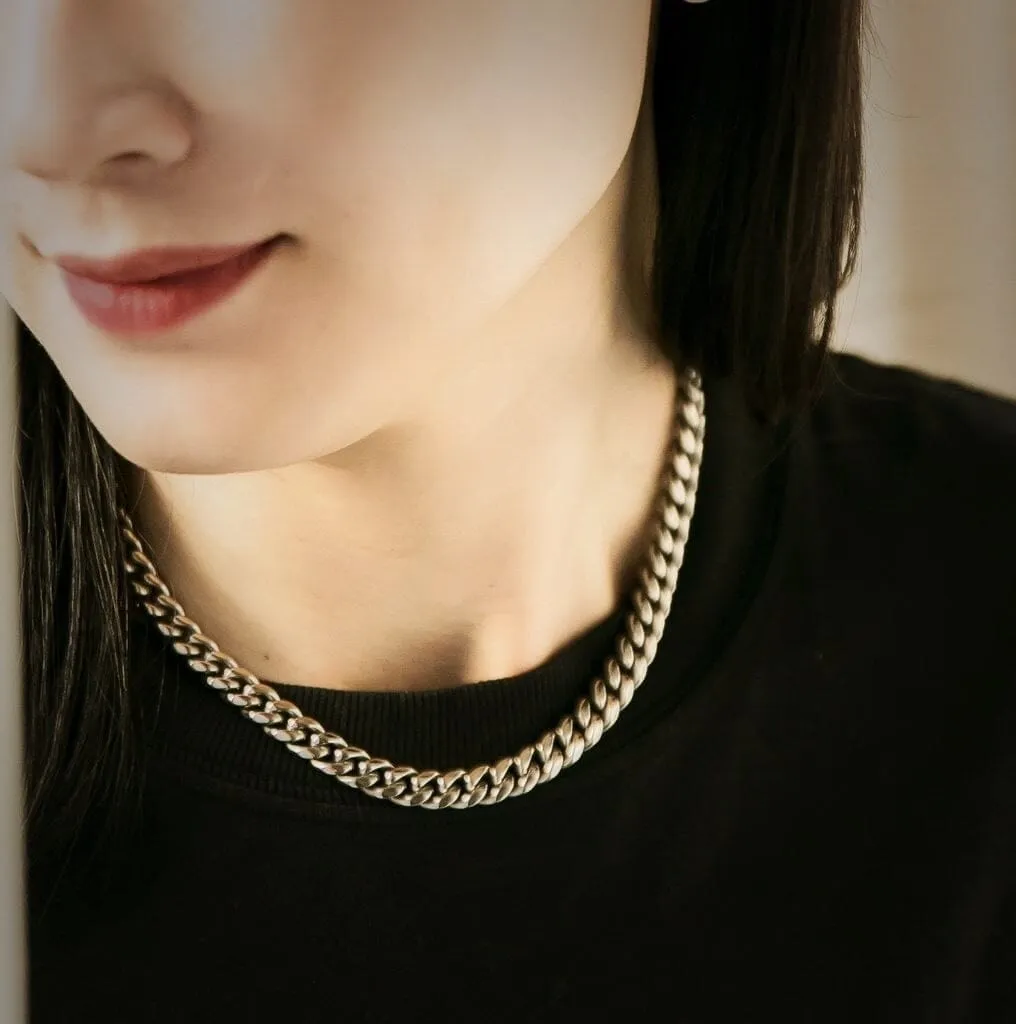 8mm Medium Classic Havana Cuban Chain Necklace sold by Capsul Jewelry product image thumbnail 2