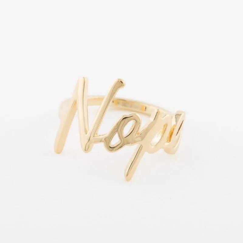 Nope Signature Ring sold by Capsul Jewelry