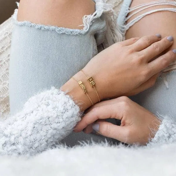 #Family Mini-Block Bracelet sold by Capsul Jewelry product image thumbnail 2