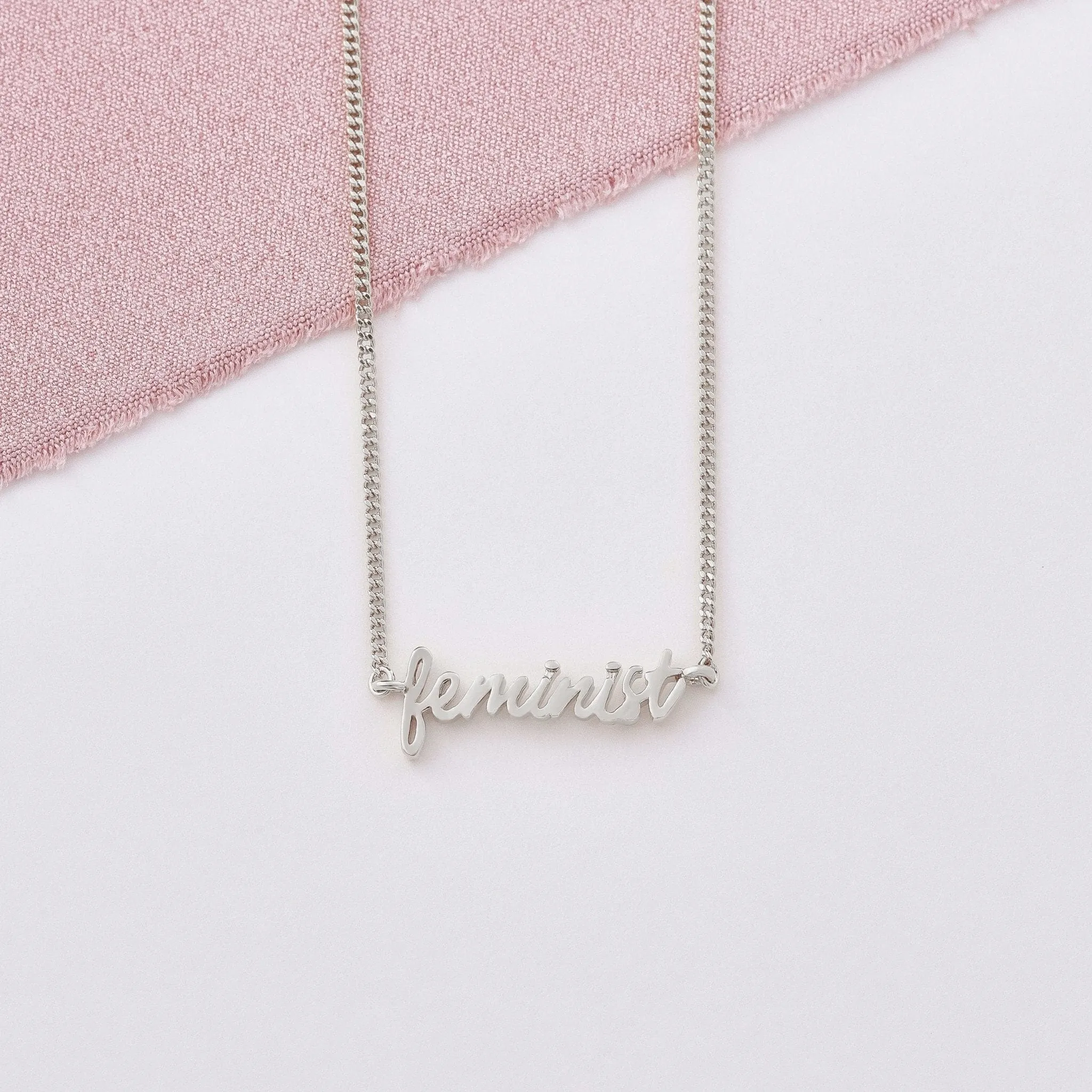 Feminist Signature Necklace sold by Capsul Jewelry product image thumbnail 4