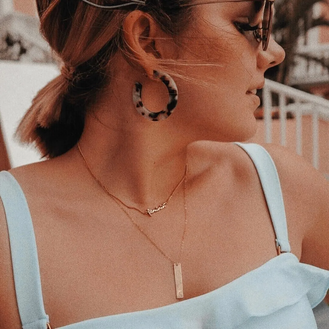 Feminist Signature Necklace sold by Capsul Jewelry product image thumbnail 2