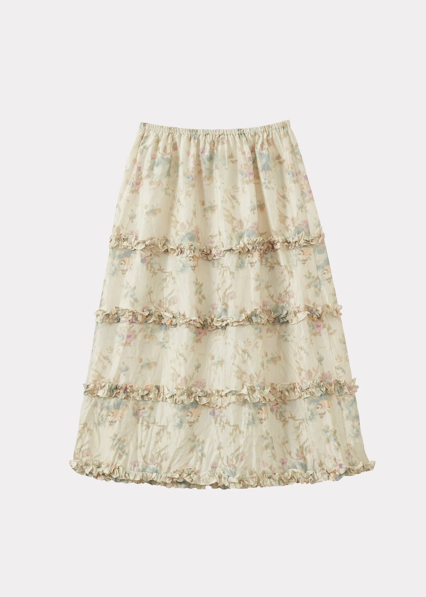 VERITY WOMEN'S SILK SKIRT - BLUE ROSE PRINT sold by Caramel product image thumbnail 3