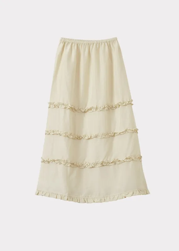 VERITY WOMEN'S SILK SKIRT - ECRU sold by Caramel