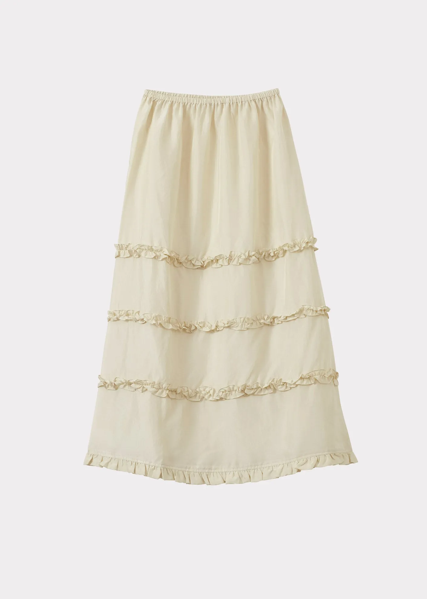 VERITY WOMEN'S SILK SKIRT - ECRU sold by Caramel