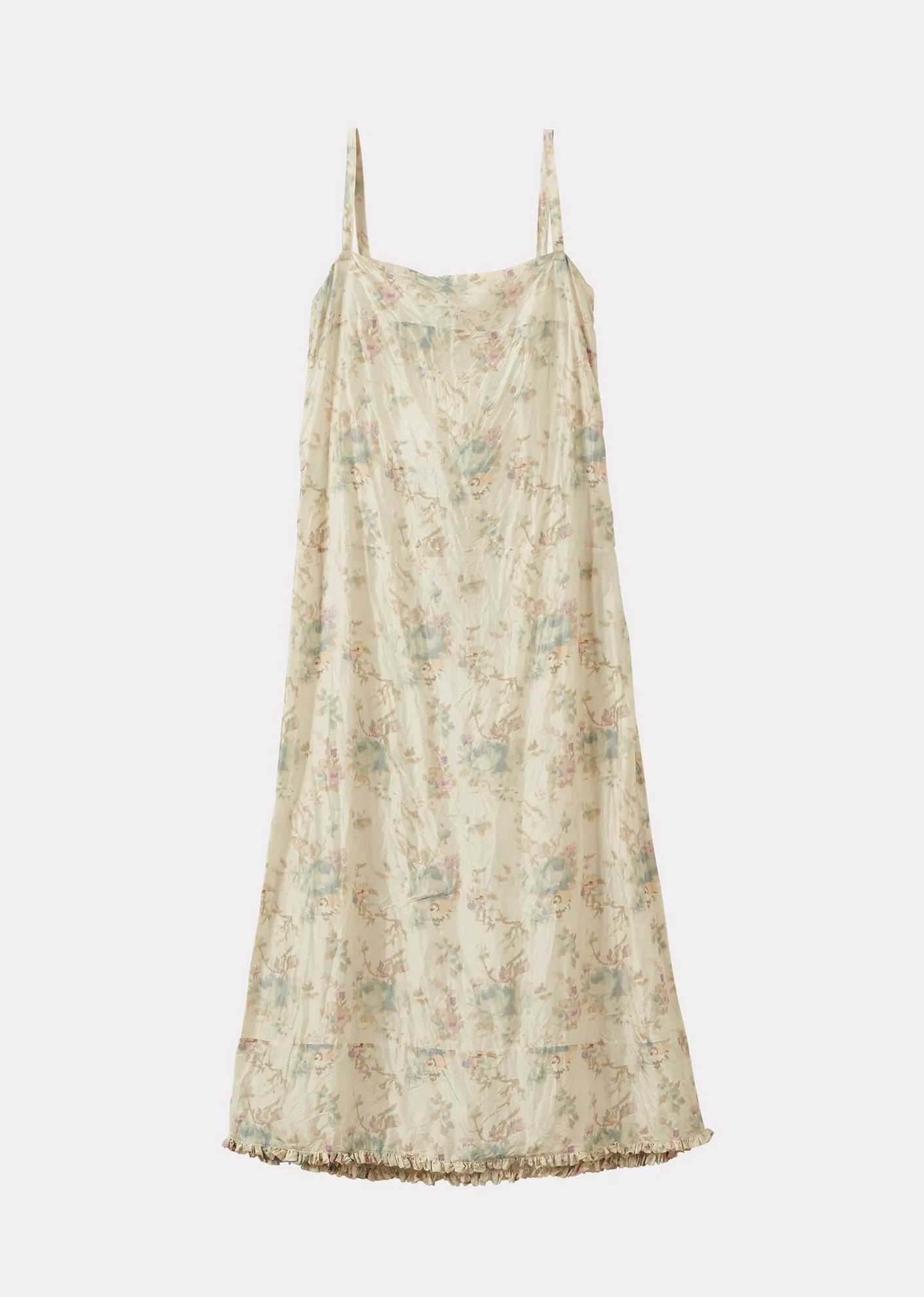 WOMEN'S A-LINE SLIP DRESS - BLUE ROSE PRINT sold by Caramel