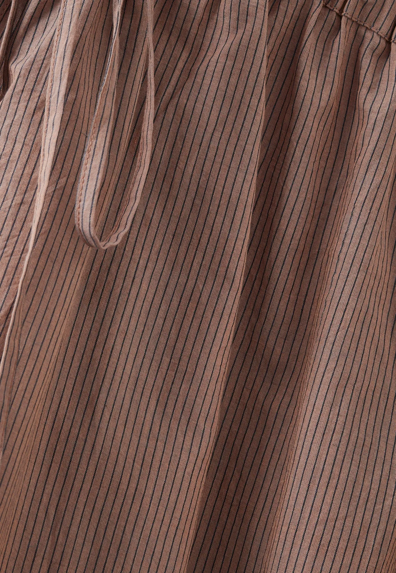 WOMEN'S TIE-DETAIL TROUSERS - BROWN / BLACK STRIPES sold by Caramel product image thumbnail 2