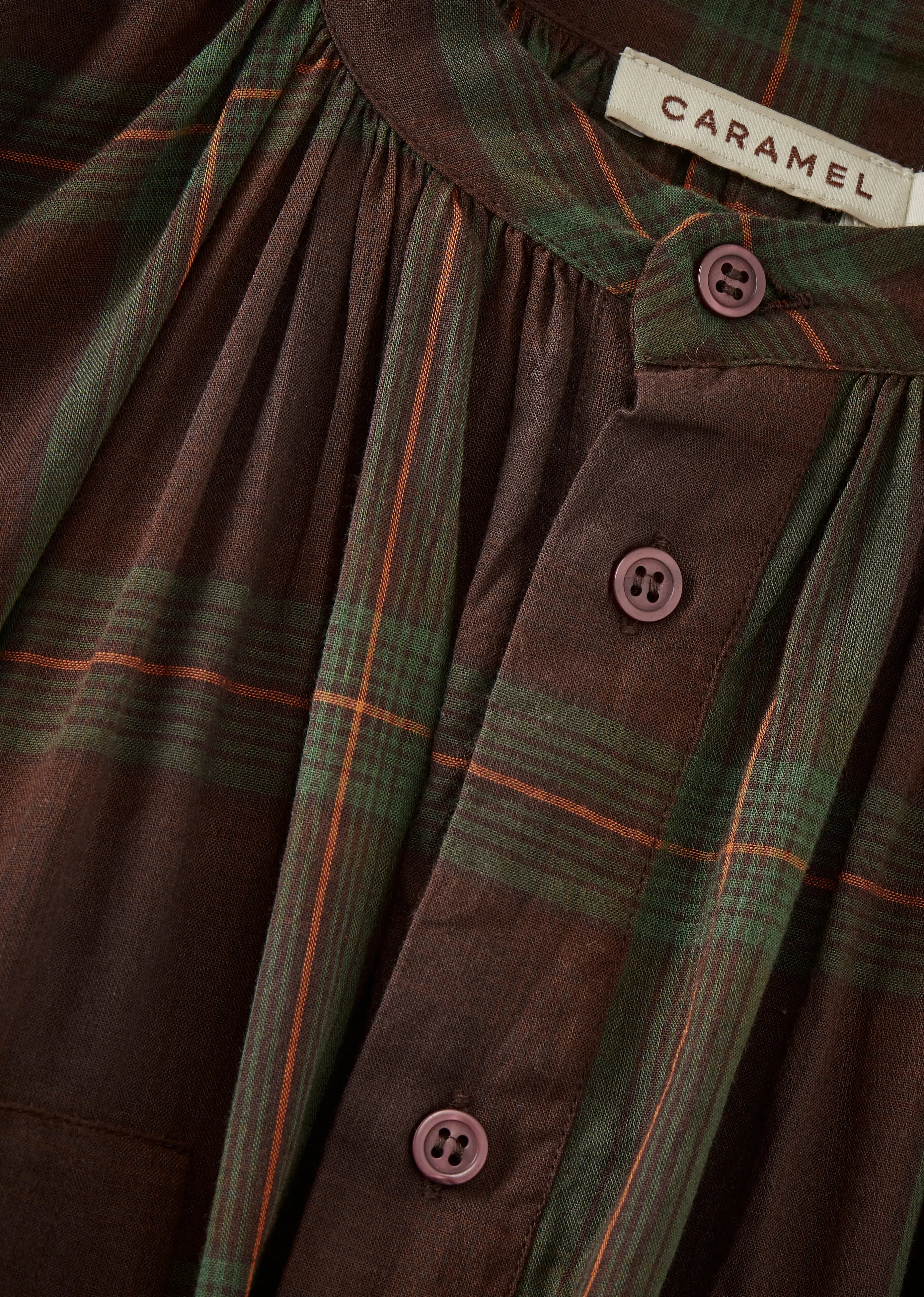 YEW WOMEN'S DRESS - BROWN/GREEN/TARTAN sold by Caramel product image thumbnail 3