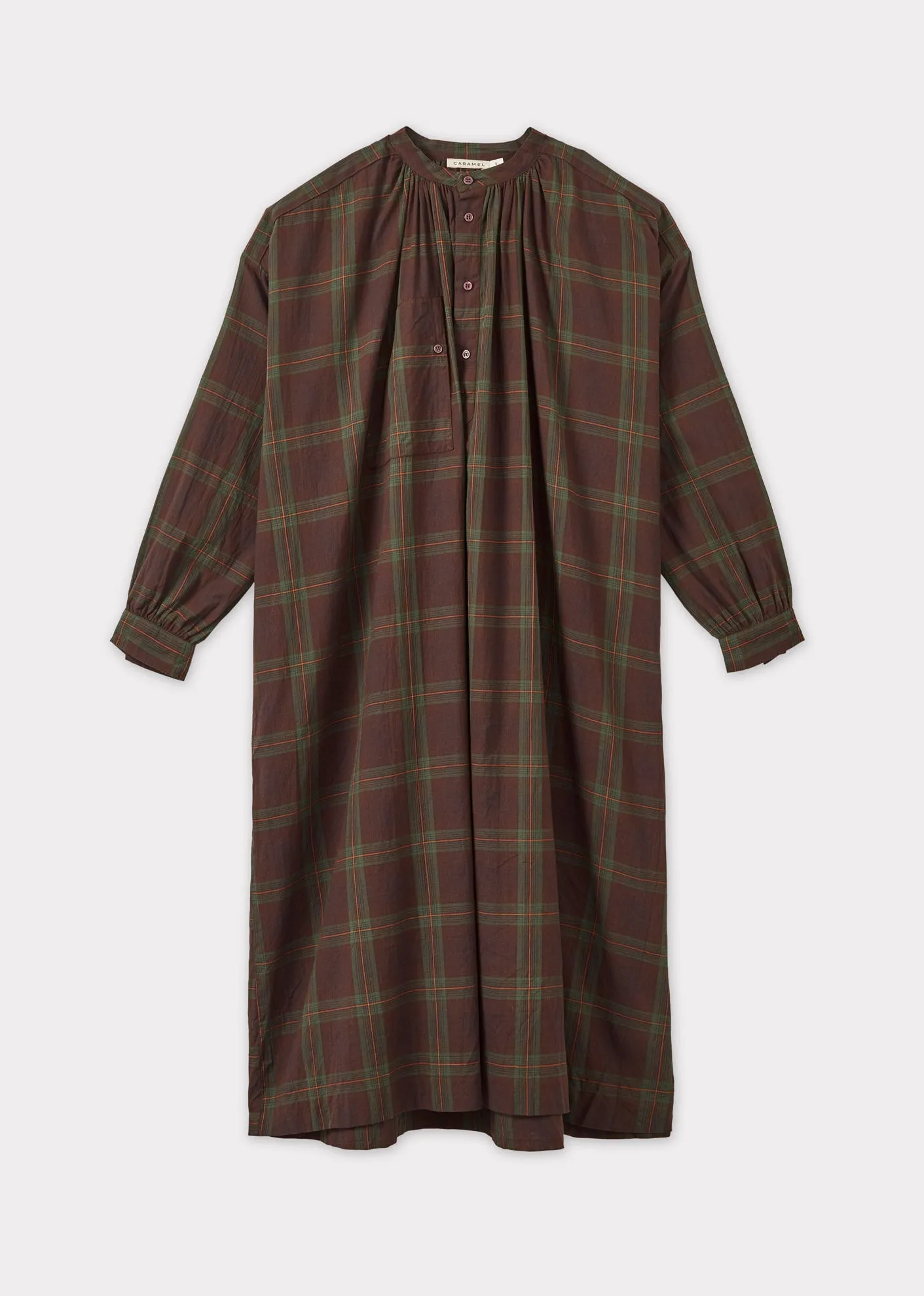 YEW WOMEN'S DRESS - BROWN/GREEN/TARTAN sold by Caramel