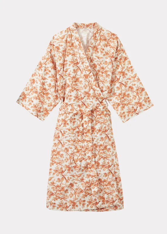 WOMEN'S NIGHT ROBE - ORANGE TREE TOP PRINT sold by Caramel