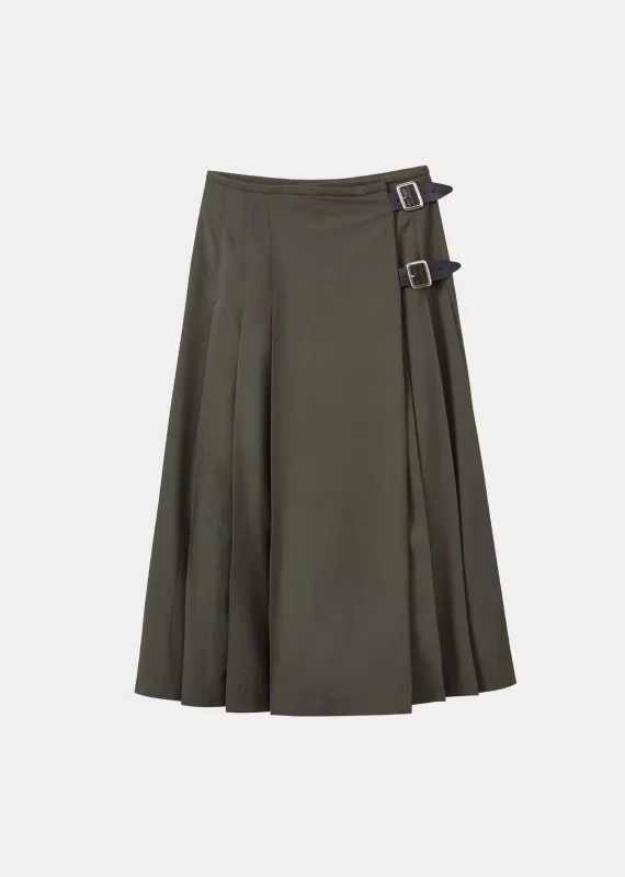 WOMEN'S WOOL KILT - GREEN sold by Caramel