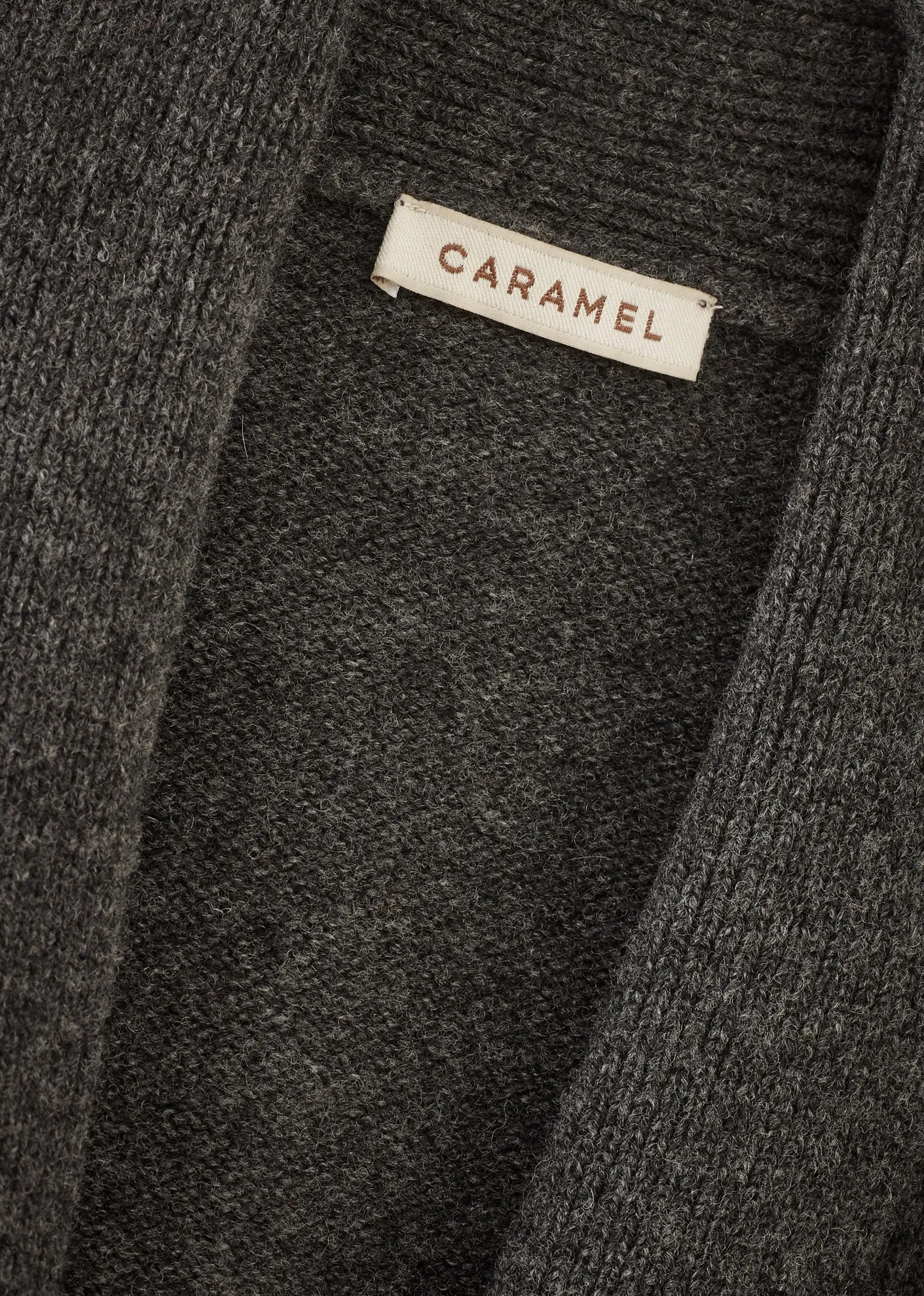 WOMEN'S CASHMERE KNITTED ROBE - GRAPHITE sold by Caramel product image thumbnail 3