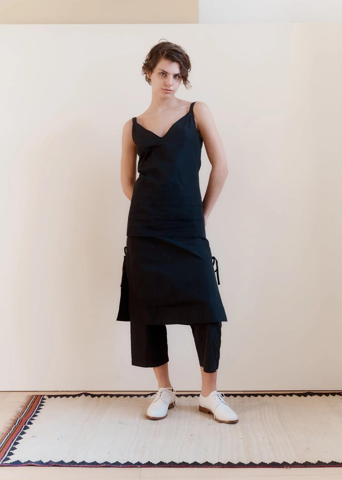 WOMEN'S TAFFETA TUCK DRESS - BLACK sold by Caramel product image thumbnail 2