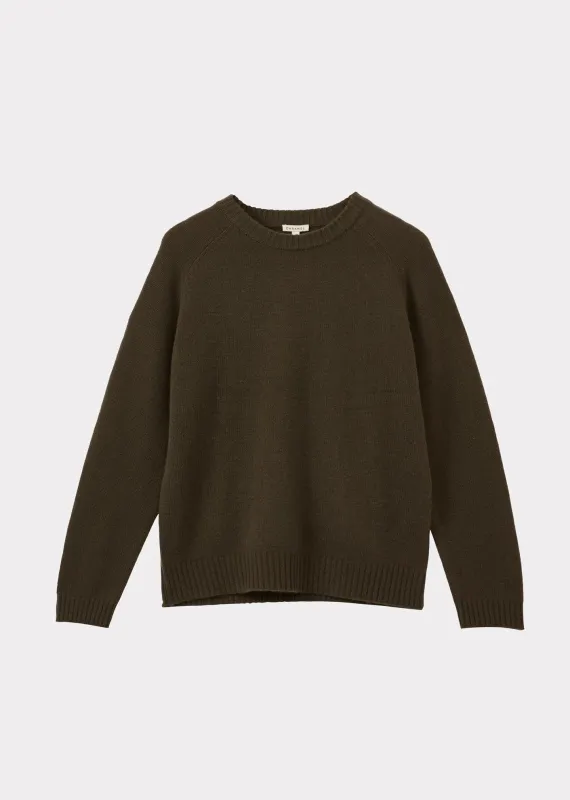 POA WOMEN'S CASHMERE JUMPER - OLIVE sold by Caramel