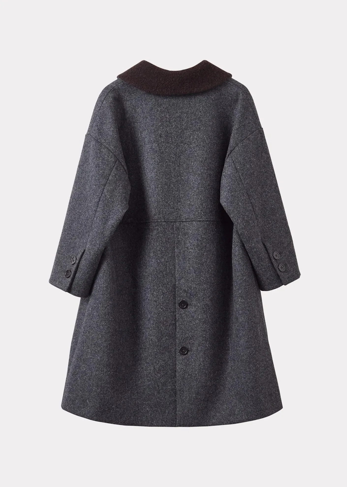 WOMEN'S NEW WOOL OVERSIZED COAT - GREY MELANGE sold by Caramel product image thumbnail 3