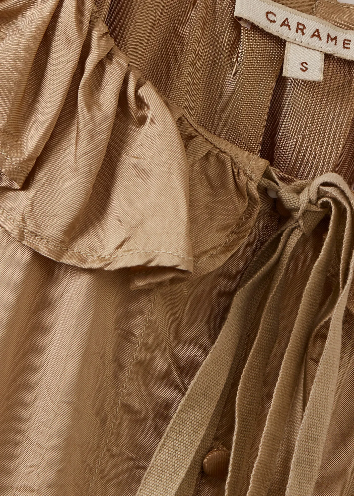 WOMEN'S FRILL COLLAR SHIRT - BEIGE sold by Caramel product image thumbnail 3