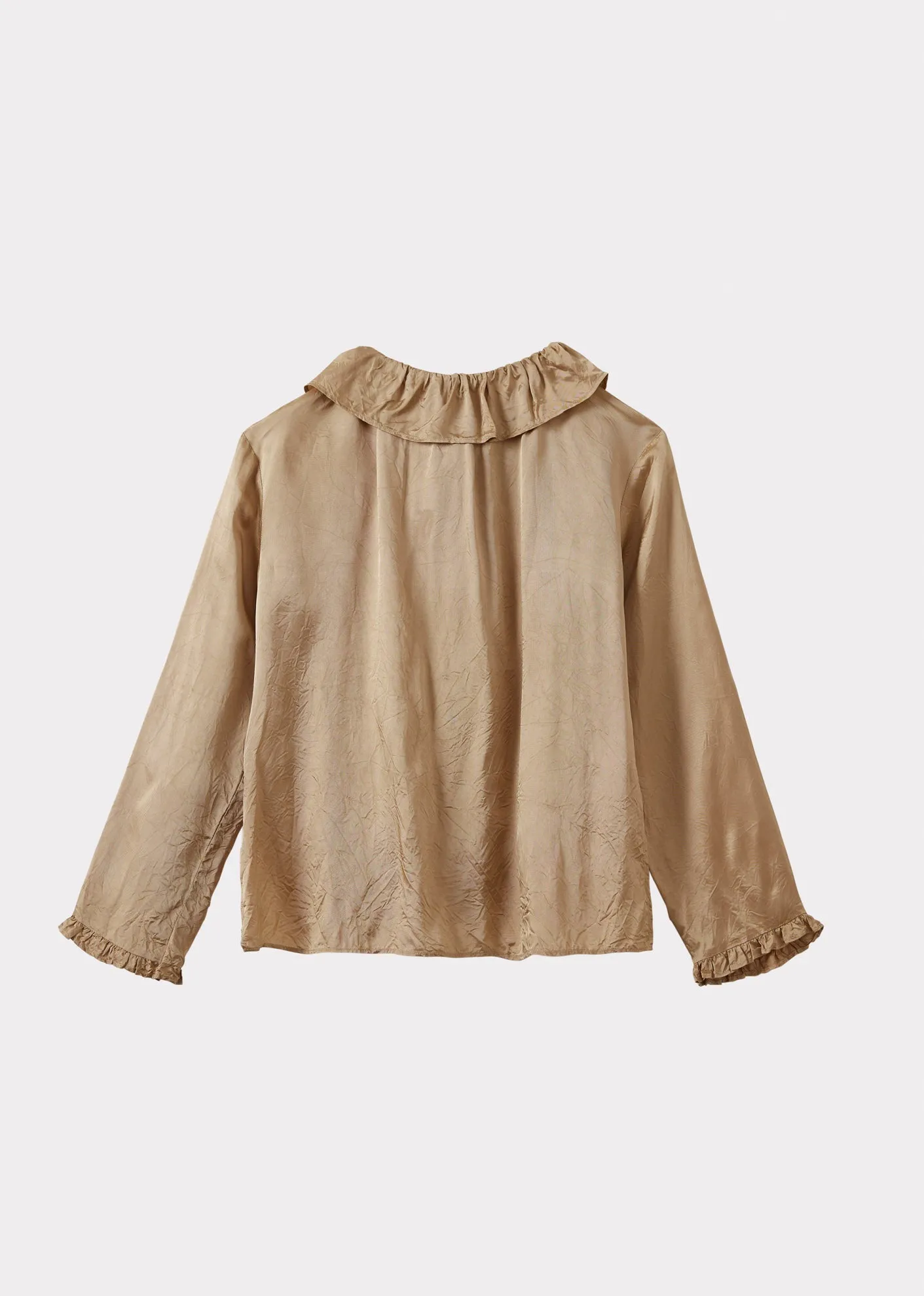 WOMEN'S FRILL COLLAR SHIRT - BEIGE sold by Caramel product image thumbnail 5
