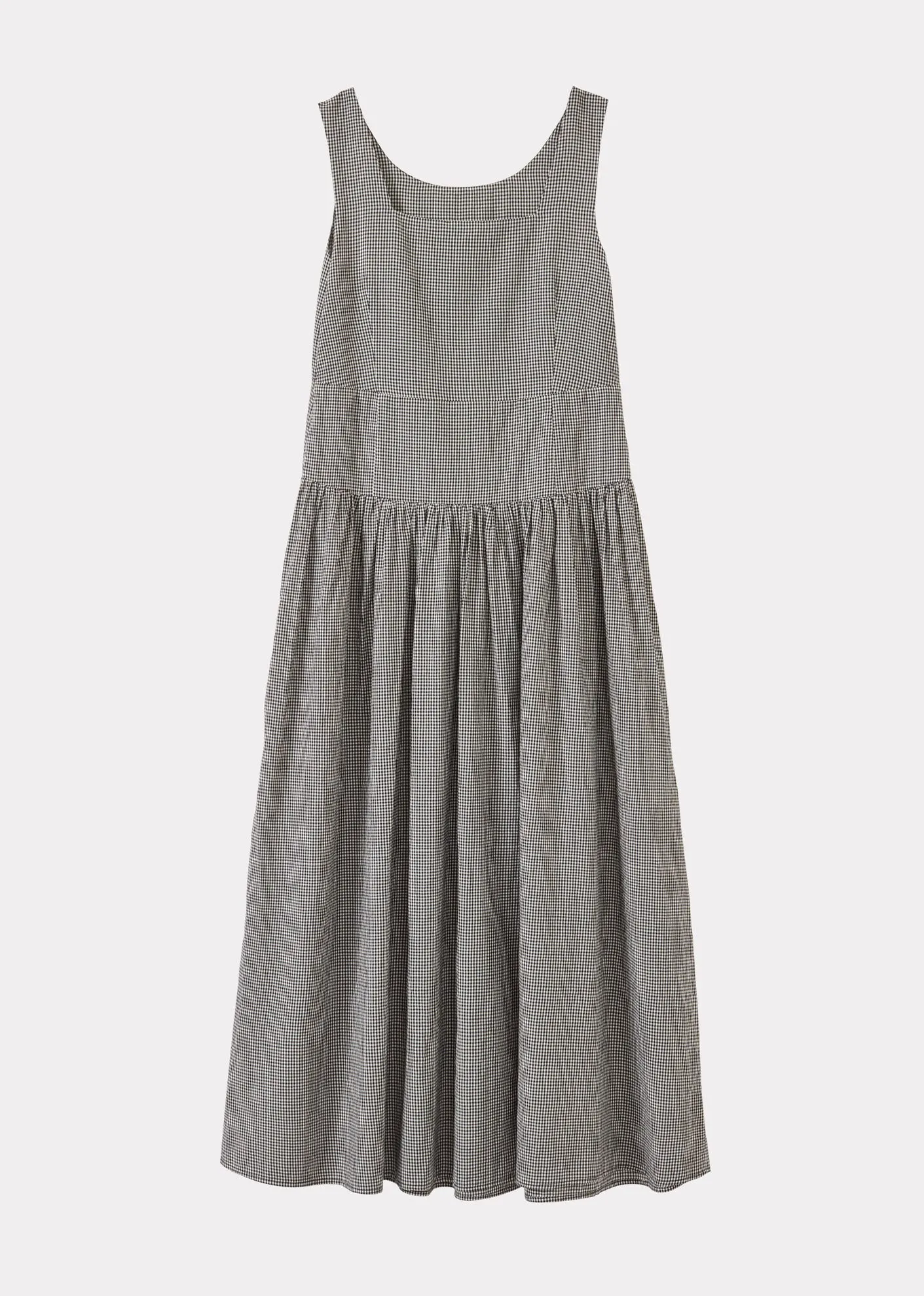 PANELLED DRESS - BLACK/WHITE CHECK sold by Caramel