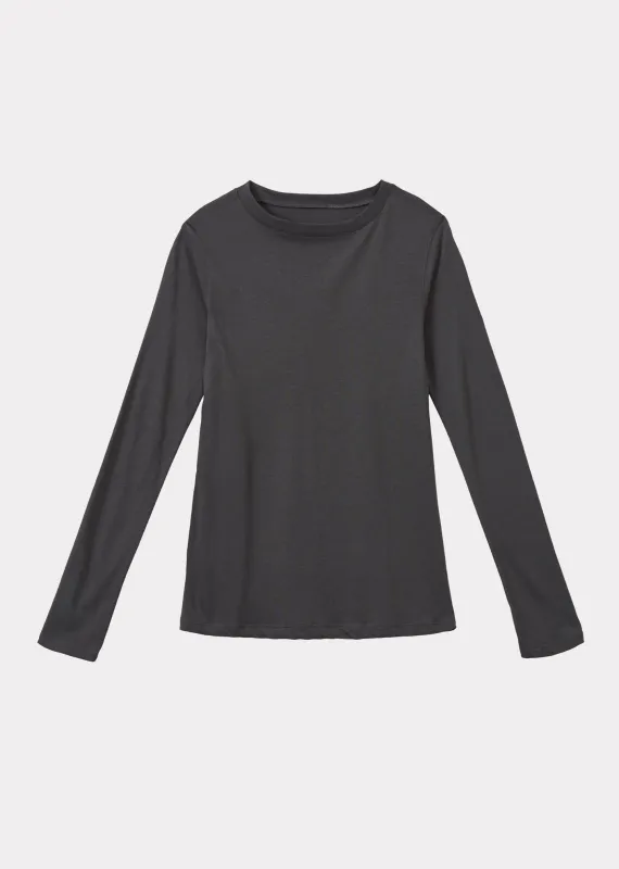 LONG SLEEVE T-SHIRT - CHARCOAL made by Caramel