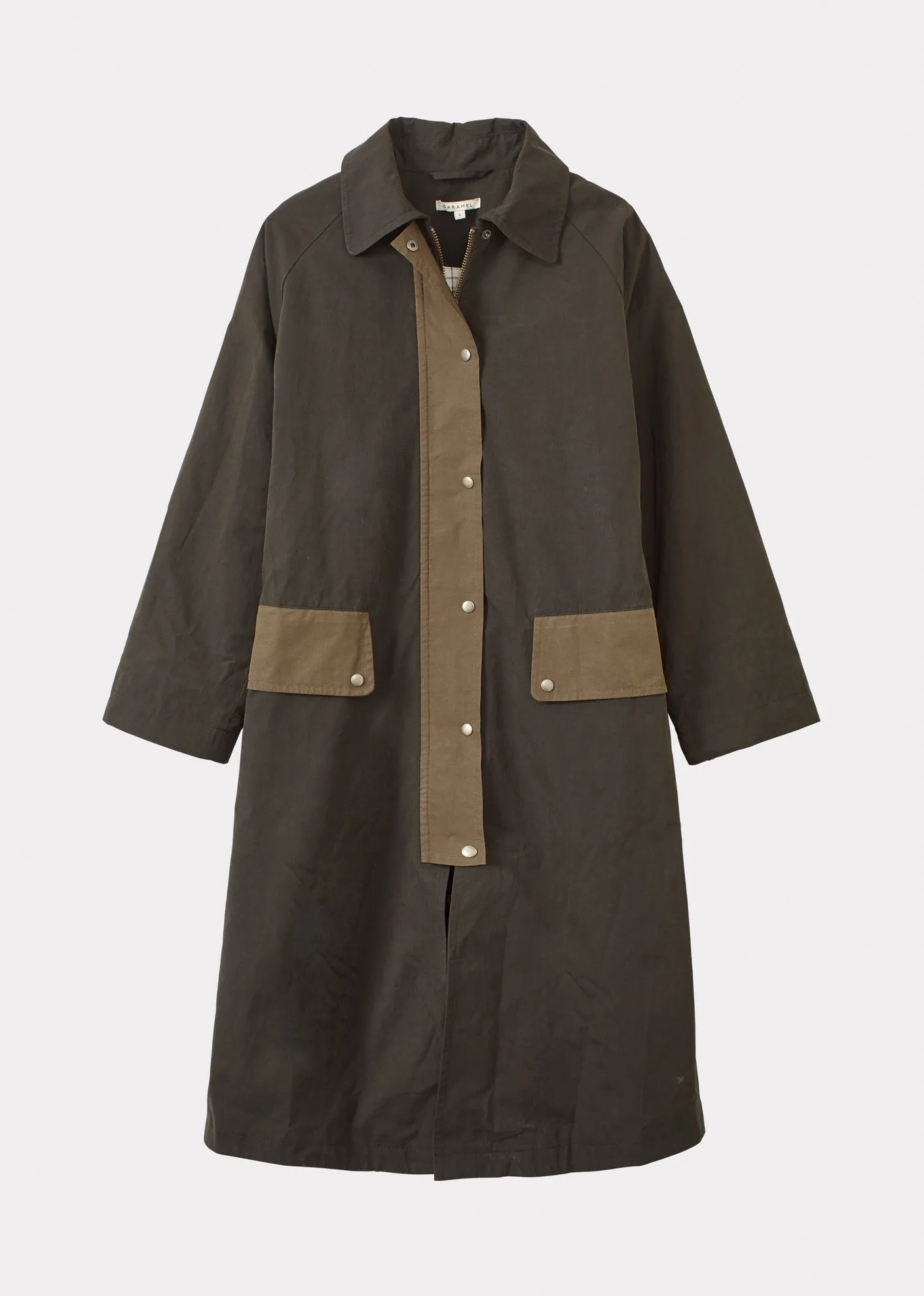 WOMAN OVERSIZED MAC - DARK PINE GREEN sold by Caramel