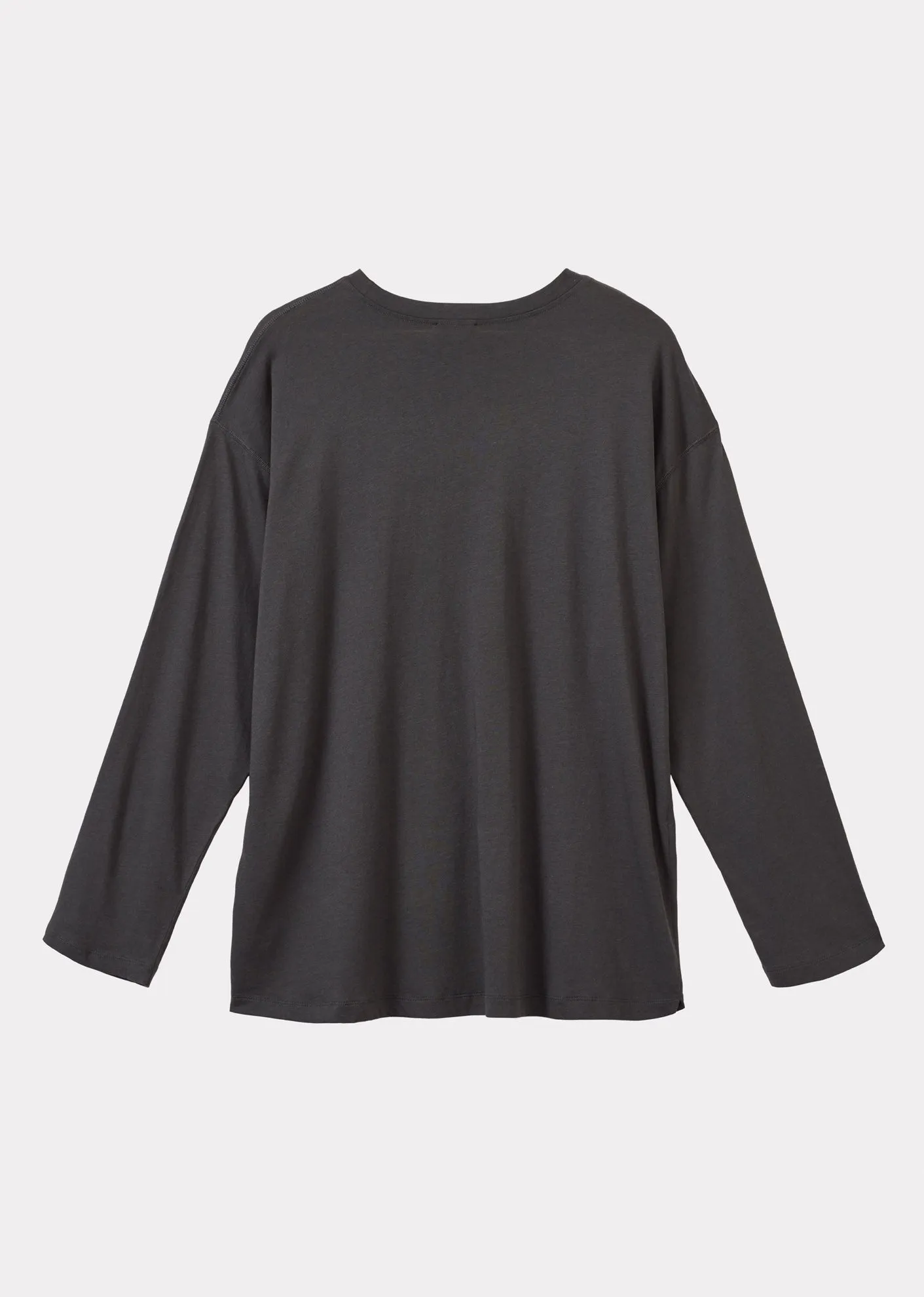 WOMAN OVERSIZE LONG SLEEVE T-SHIRT - CHARCOAL sold by Caramel product image thumbnail 2