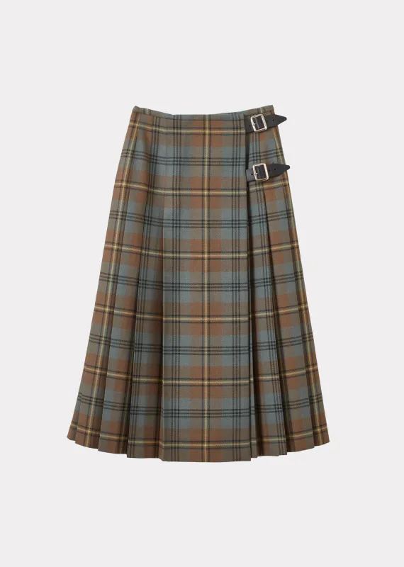 WOMEN'S WOOL KILT - YELLOW / BLACK CHECK sold by Caramel