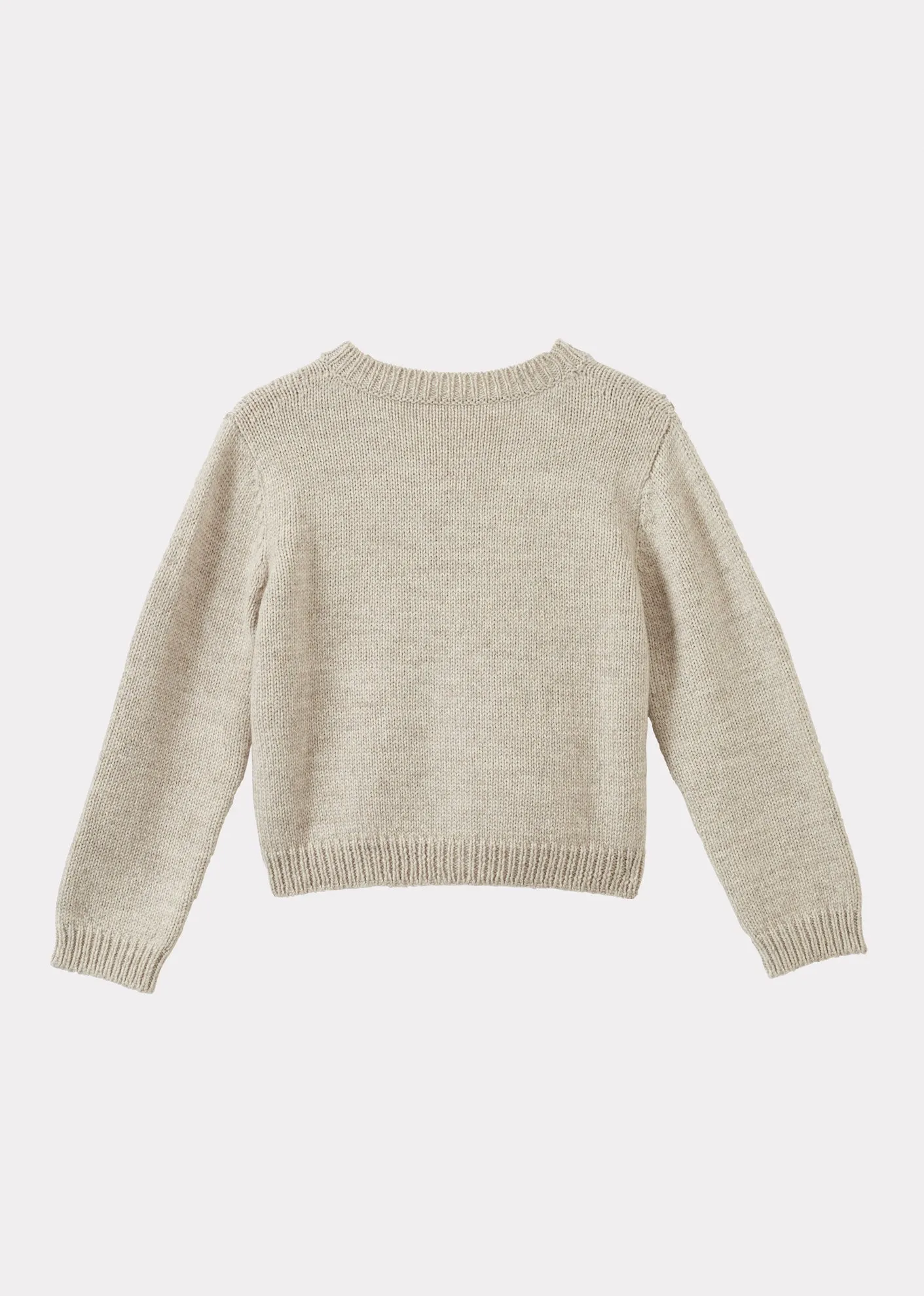 WOMAN EYELET DIAMOND EMBROIDERED CARDIGAN - STONE sold by Caramel product image thumbnail 3