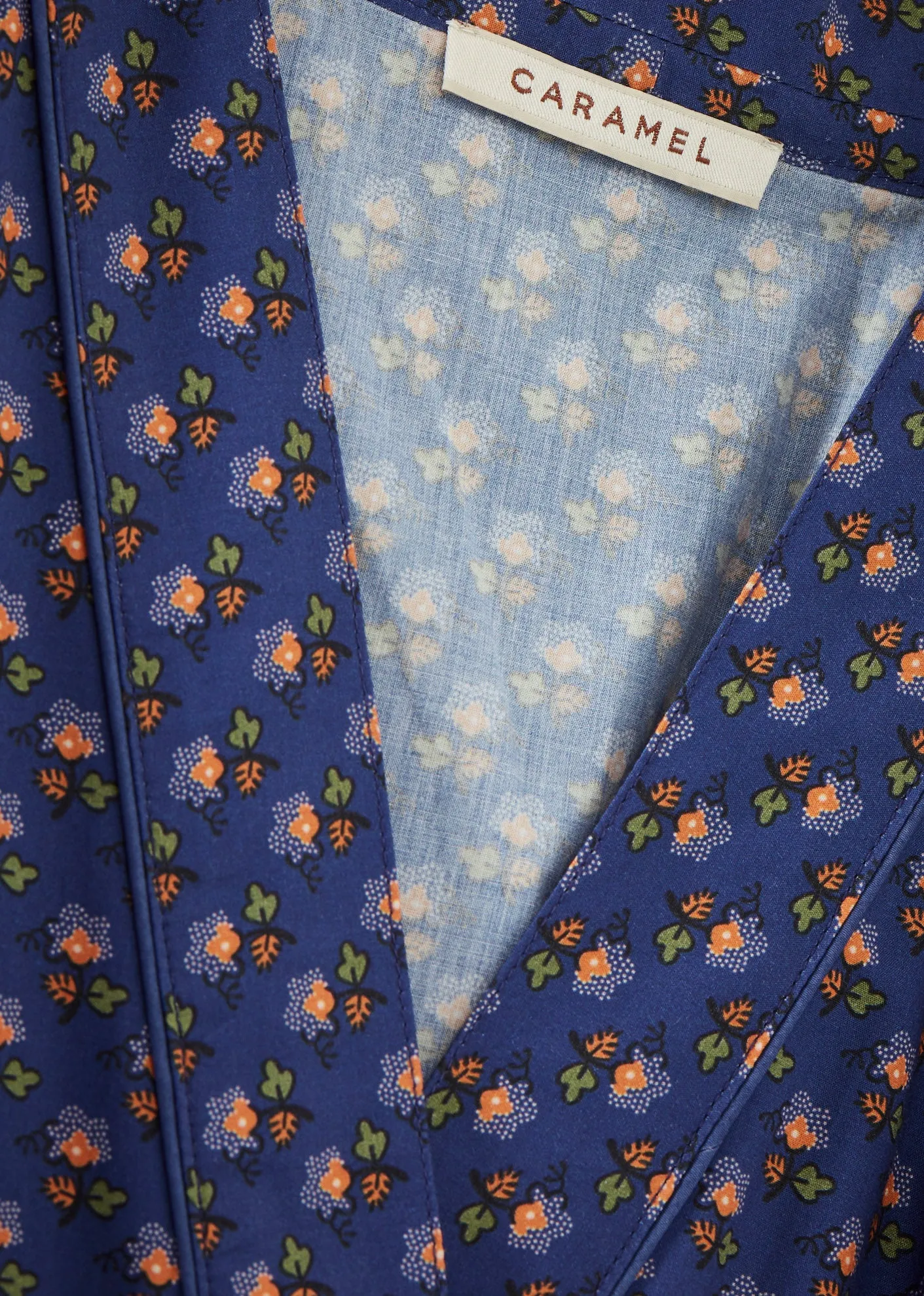 WOMEN'S NIGHT ROBE - NAVY POSY PRINT sold by Caramel product image thumbnail 3