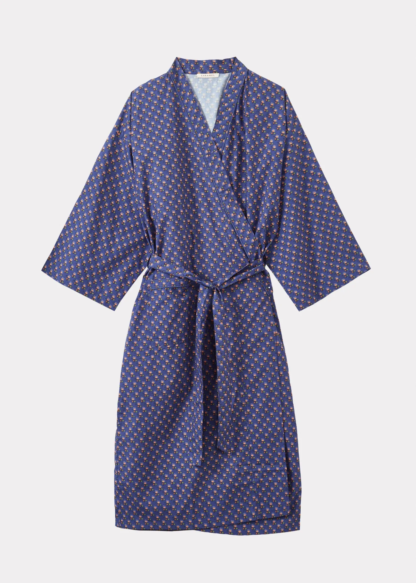 WOMEN'S NIGHT ROBE - NAVY POSY PRINT sold by Caramel