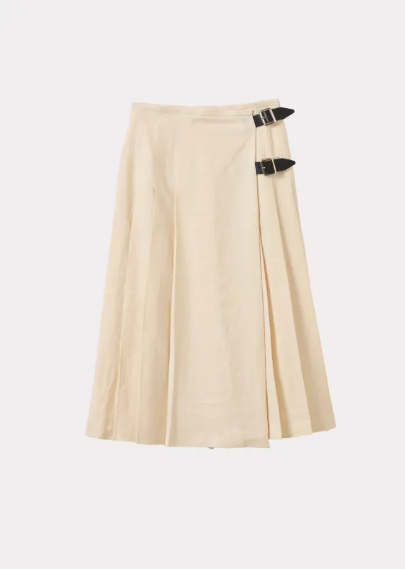 WOMEN'S LINEN KILT - OYSTER made by Caramel