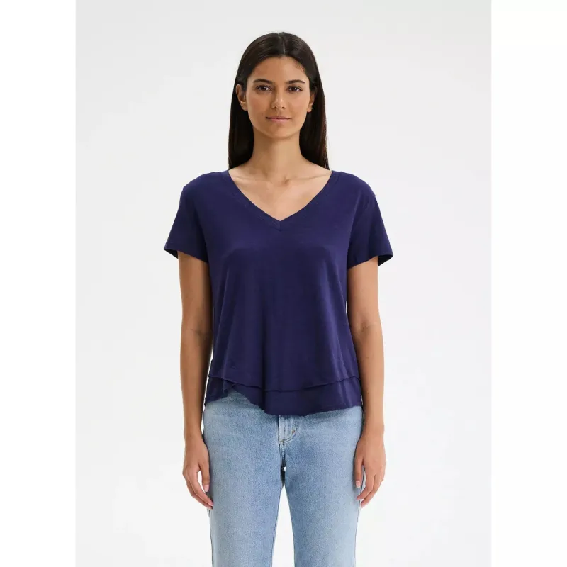 AVA V-Neck Mock Layer T-Shirt sold by Carbon