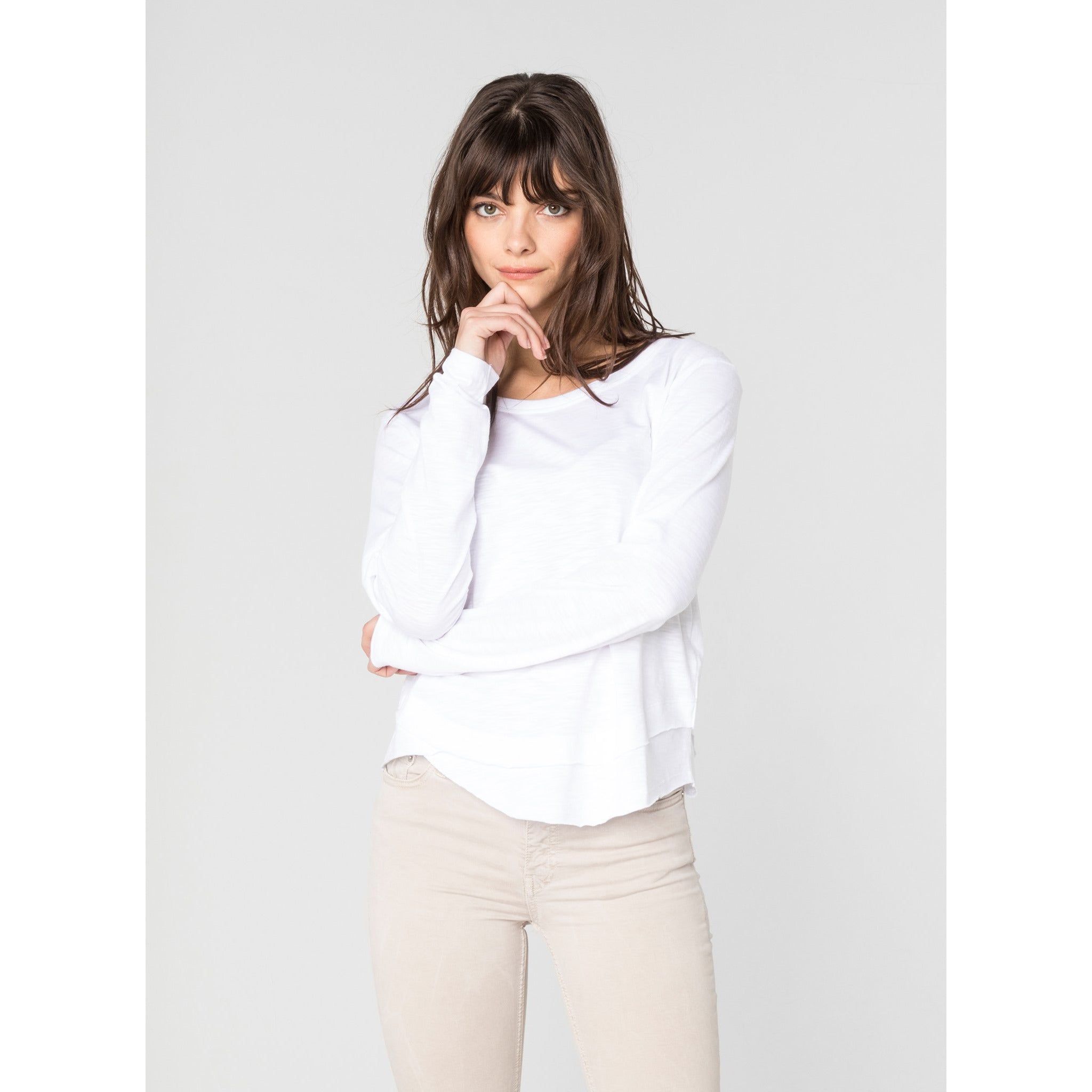 AVA LONG SLEEVE - L/S MOCK LAYER T-SHIRT sold by Carbon product image thumbnail 2