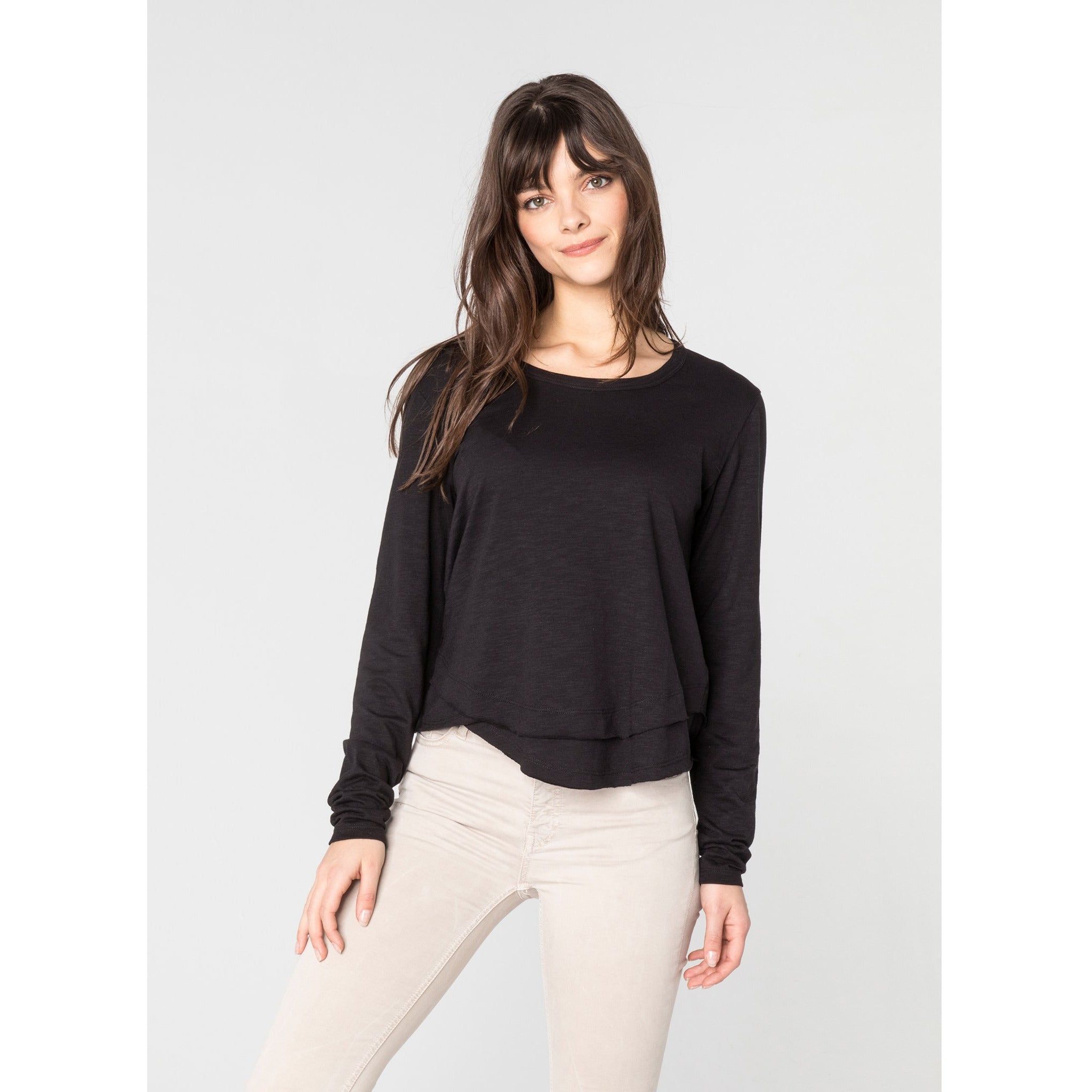 AVA LONG SLEEVE - L/S MOCK LAYER T-SHIRT sold by Carbon