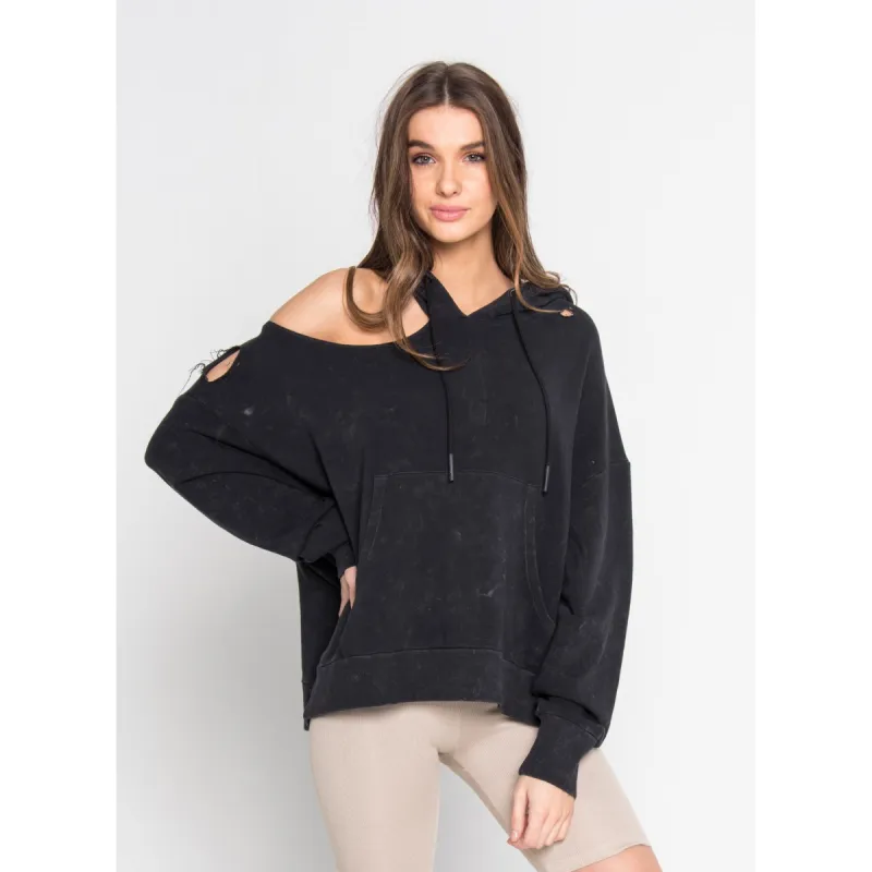 COCO COLD SHOULDER OVERSIZED HOODIE sold by Carbon