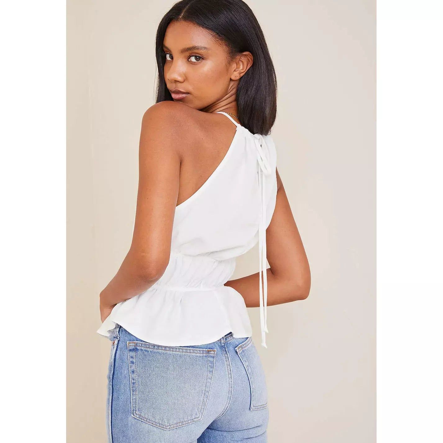 SMOCKED WAIST HALTER TOP sold by Carbon product image thumbnail 2