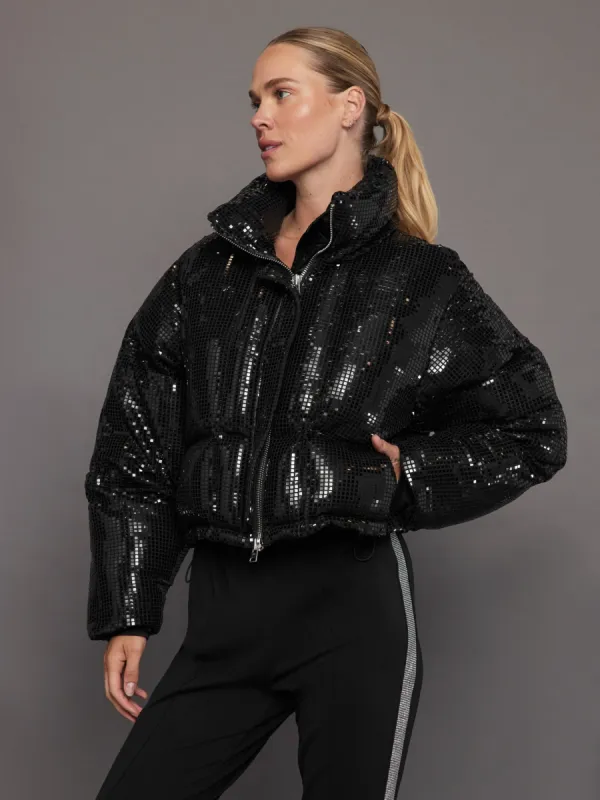 Disco Puffer Jacket - Black sold by Carbon38