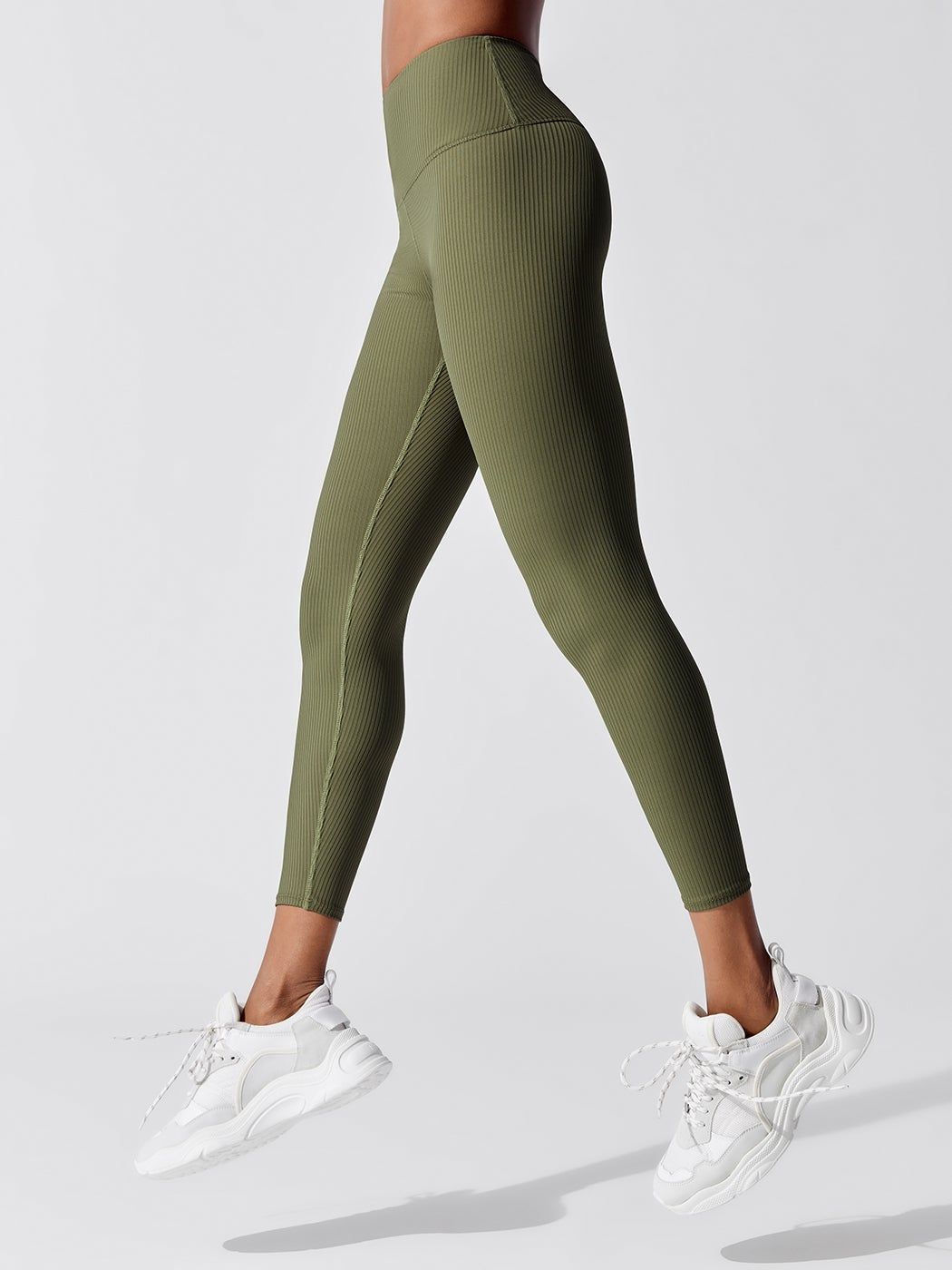 Ribbed 7/8 Legging - Army Green sold by Carbon38