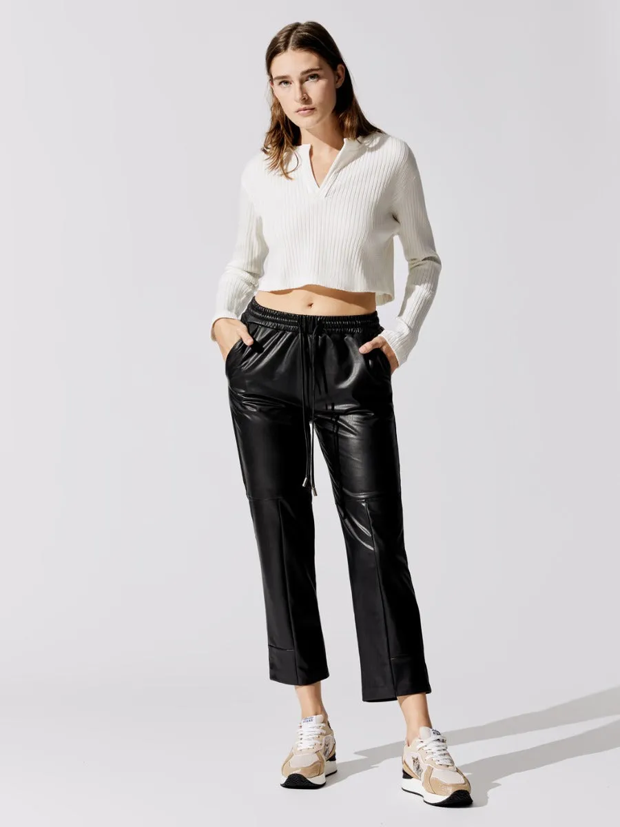 Faux Leather Pull On Pant - Black sold by Carbon38 product image thumbnail 3