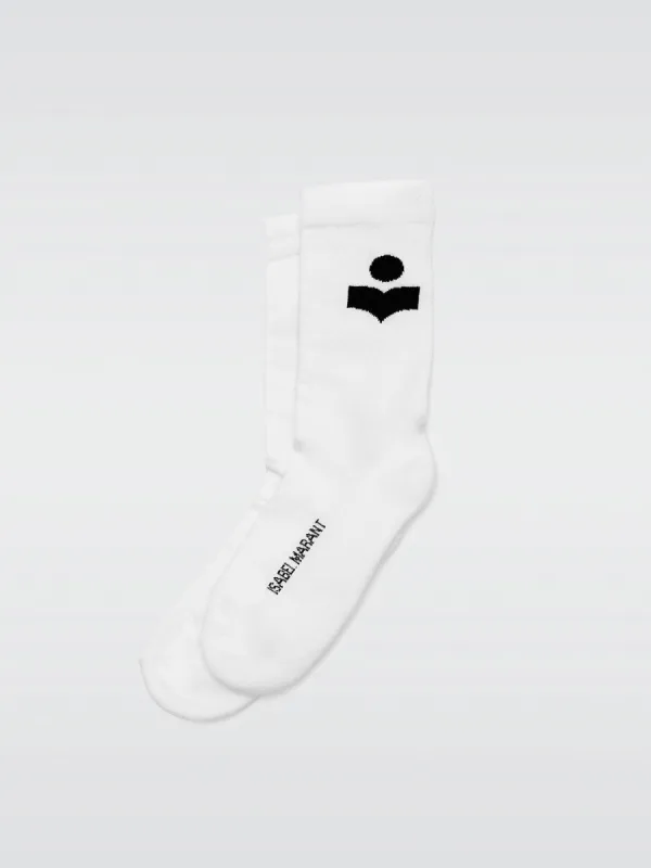 Siloki Logo Socks - White sold by Carbon38